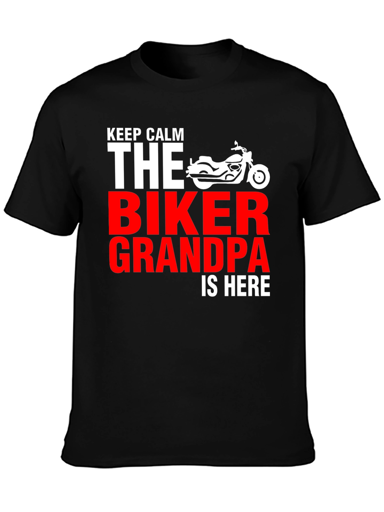 Biker Grandpa T-Shirt - Keep Calm Motorcycle Tee
