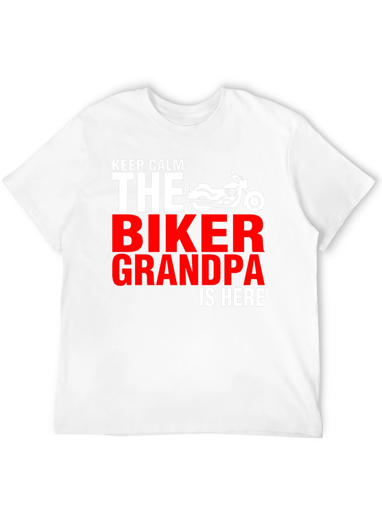 Biker Grandpa T-Shirt - Keep Calm Motorcycle Tee