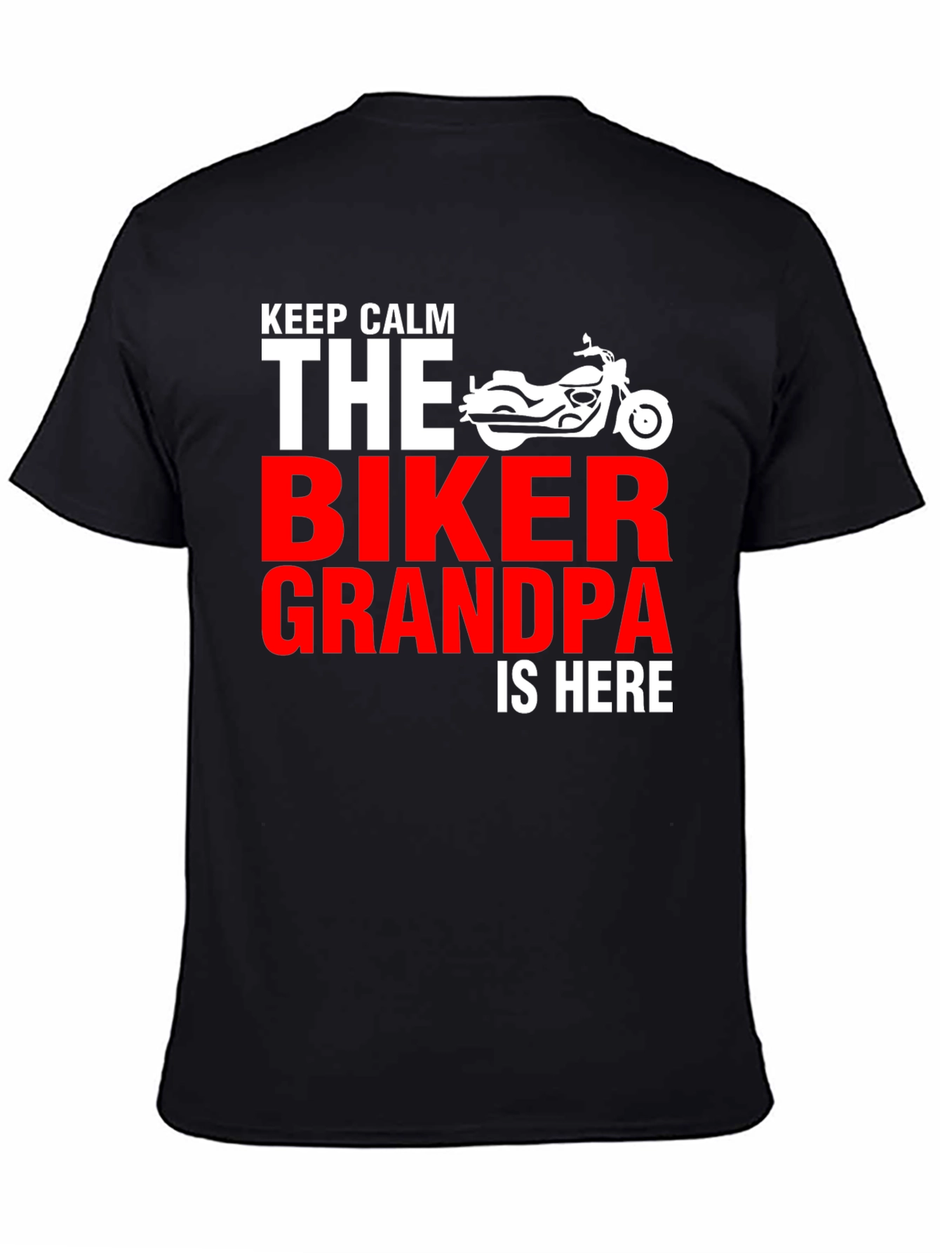 Biker Grandpa T-Shirt - Keep Calm Motorcycle Tee