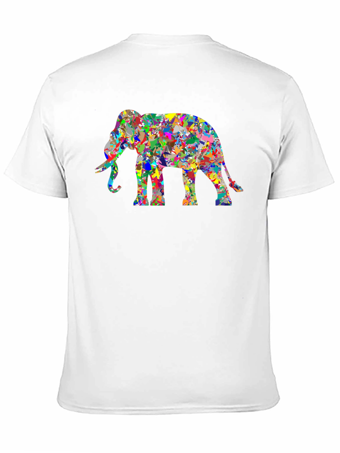 Abstract Elephant Graphic Black T-Shirt