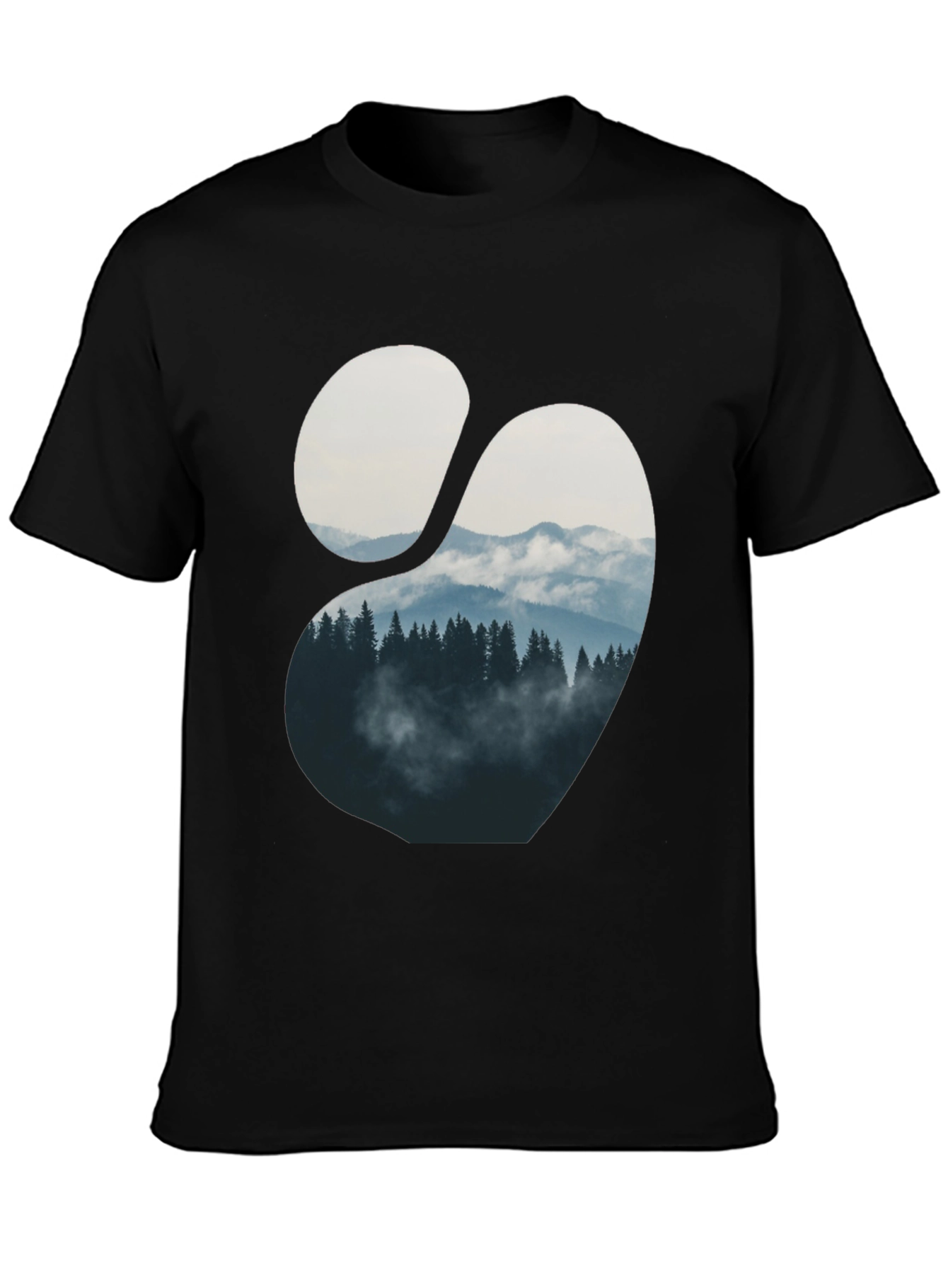 Mountain View Graphic Tee - Mens Black T-Shirt