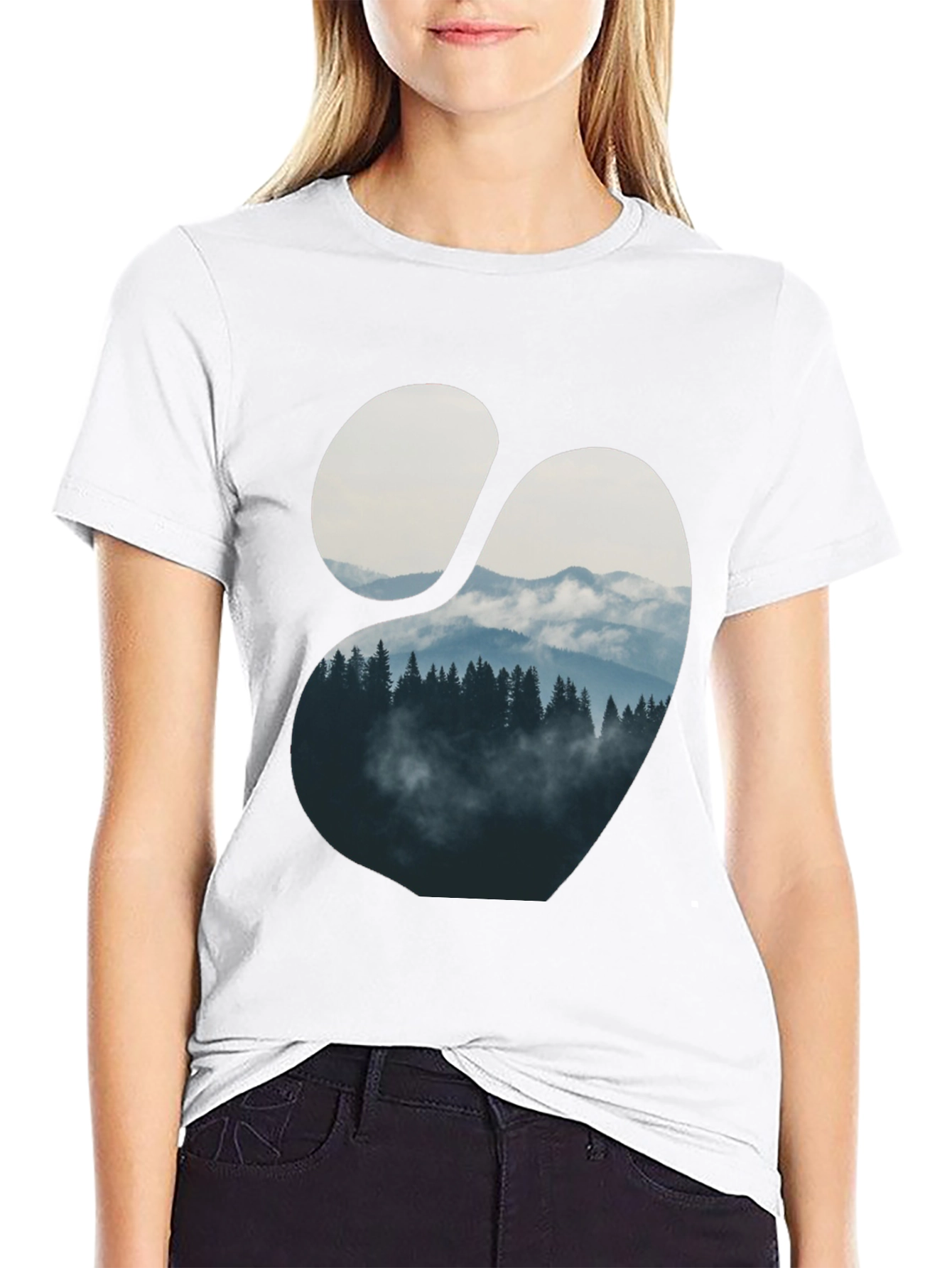 Mountain View Graphic Tee - Mens Black T-Shirt