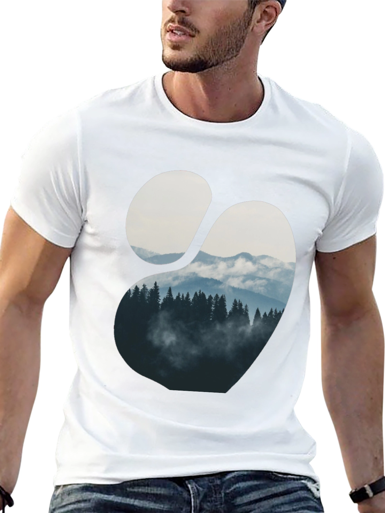 Mountain View Graphic Tee - Mens Black T-Shirt