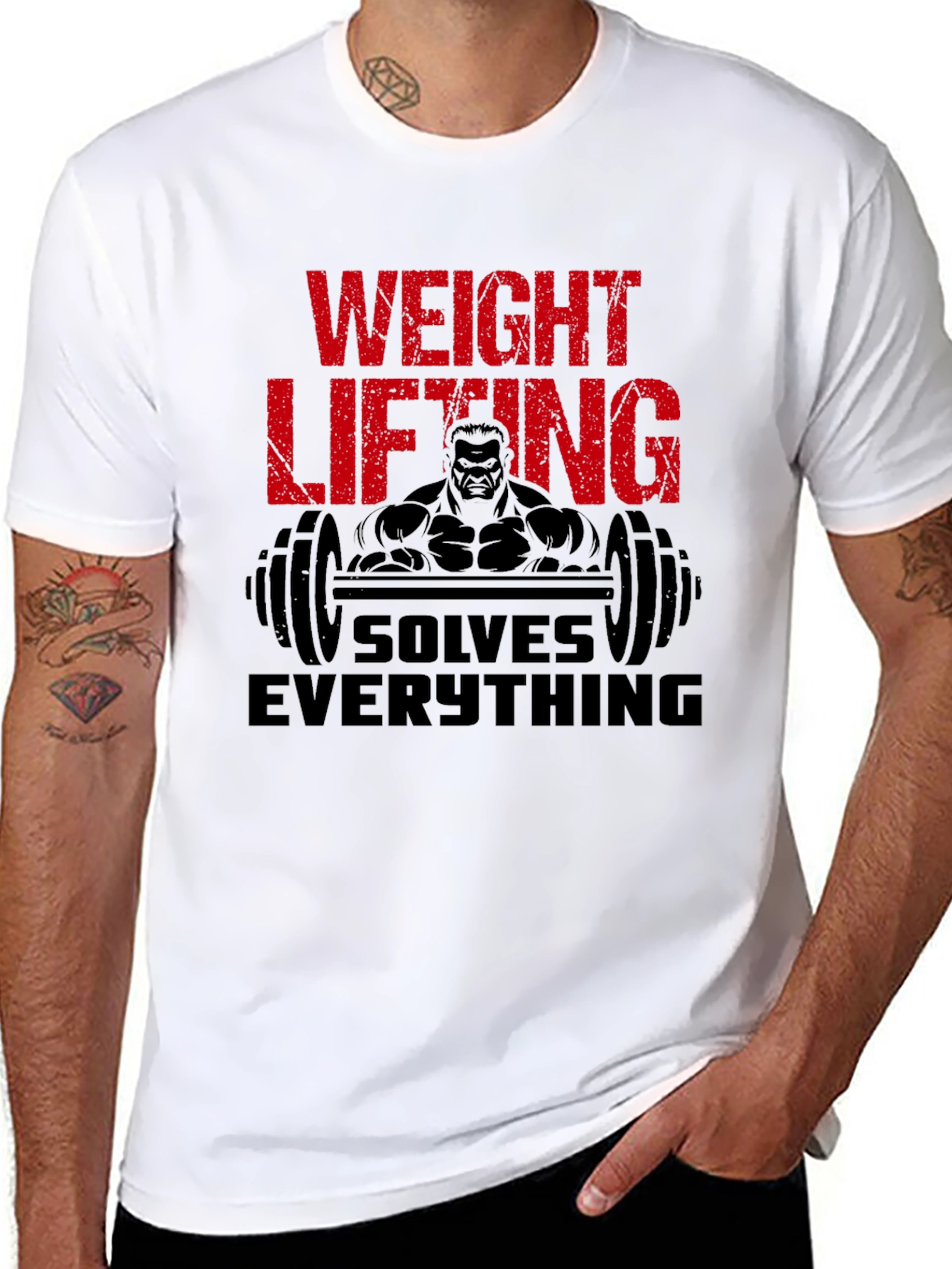 Weightlifting Solves Everything Graphic Tee