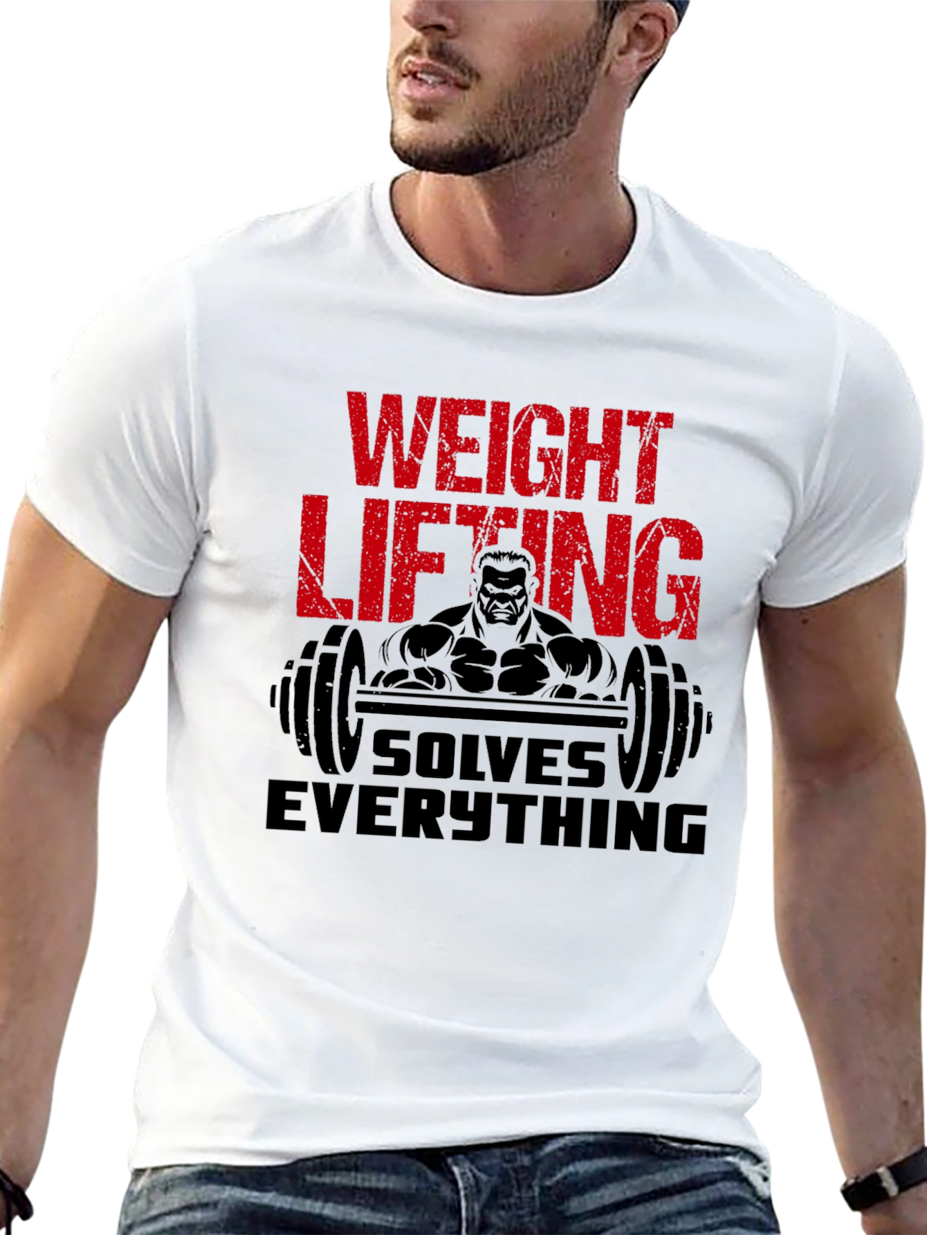 Weightlifting Solves Everything Graphic Tee