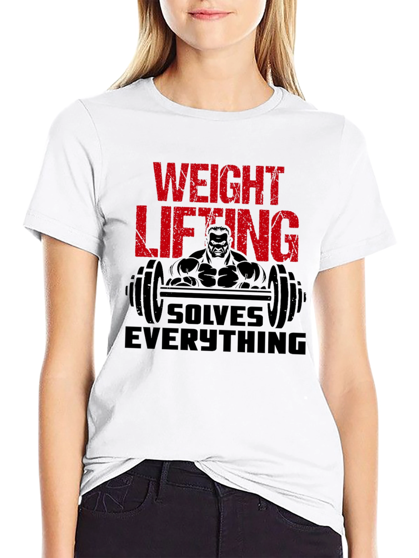 Weightlifting Solves Everything Graphic Tee
