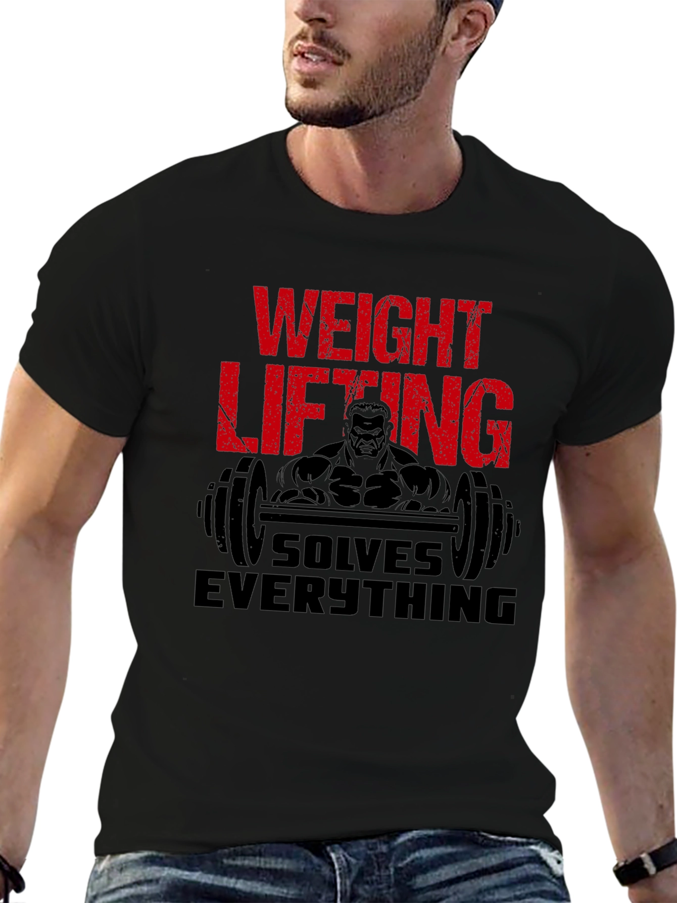 Weightlifting Solves Everything Graphic Tee