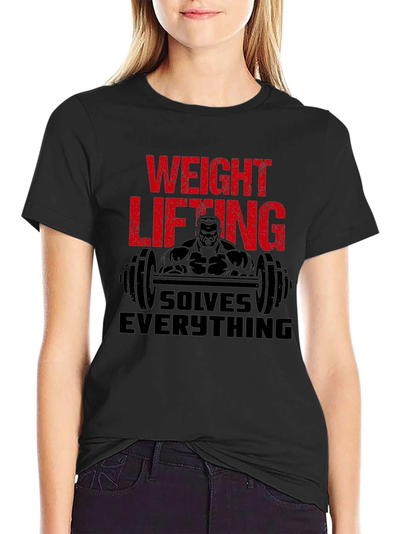 Weightlifting Solves Everything Graphic Tee