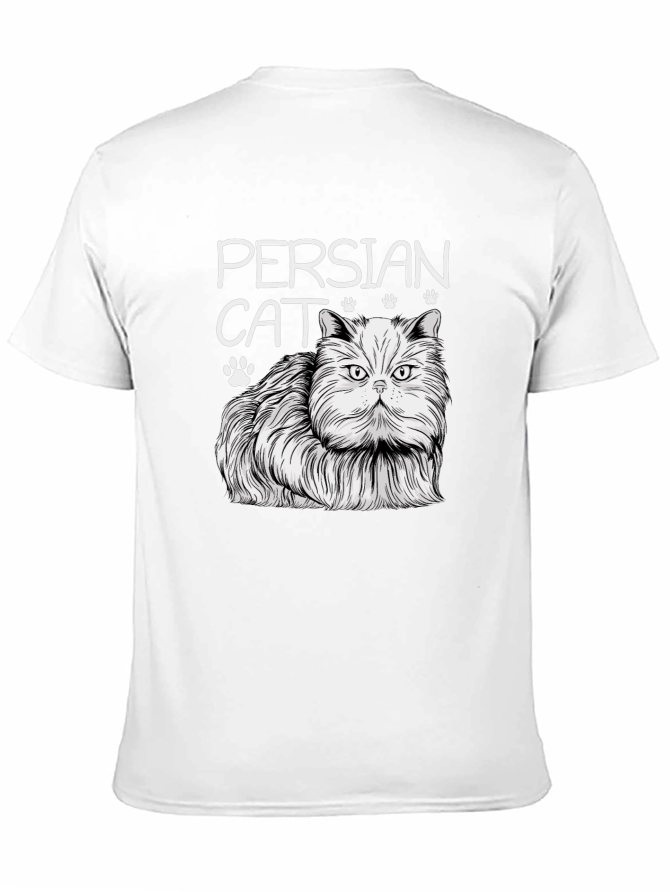 Persian Cat Graphic T-Shirt - Unisex Black Tee