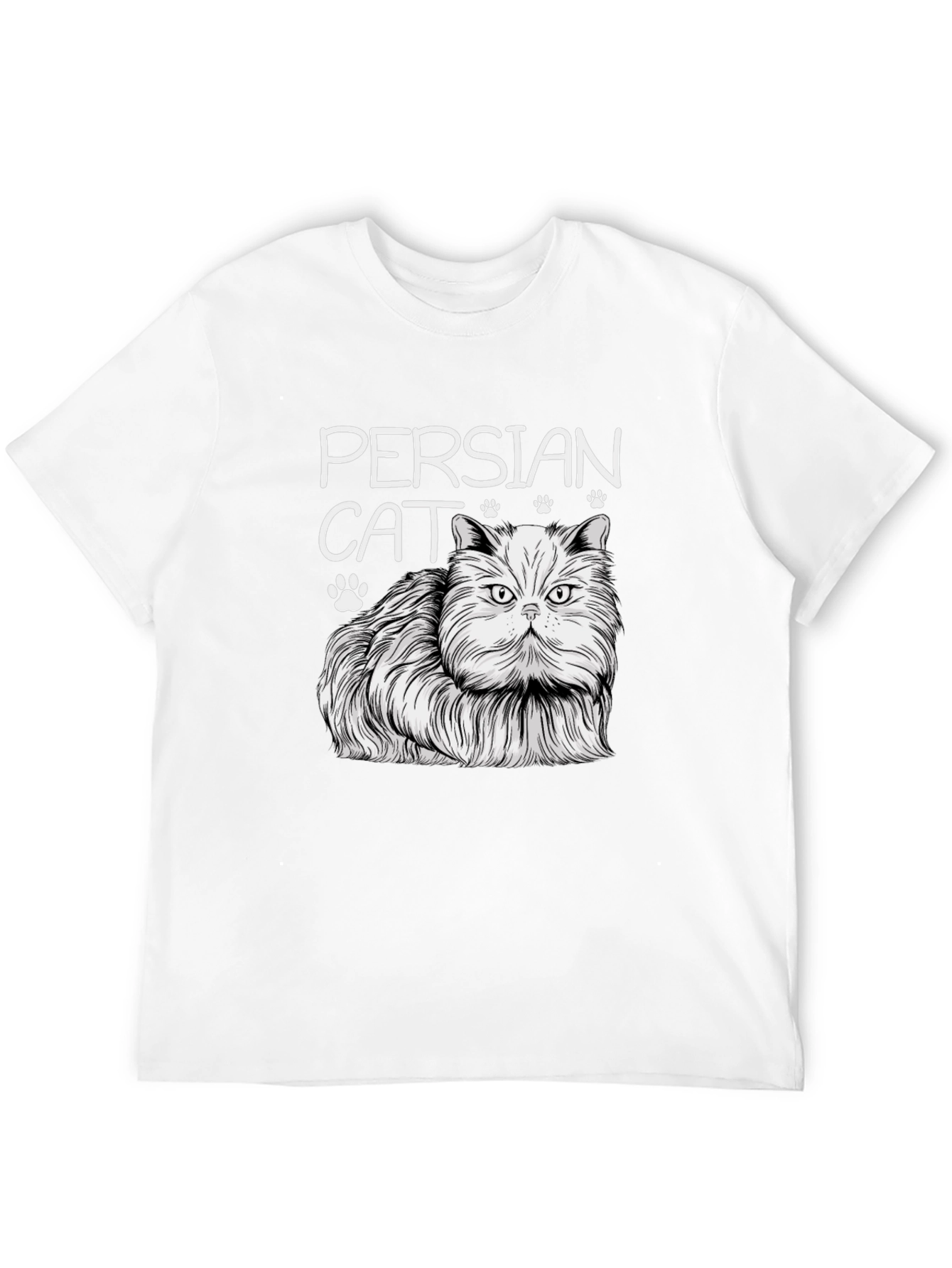 Persian Cat Graphic T-Shirt - Unisex Black Tee