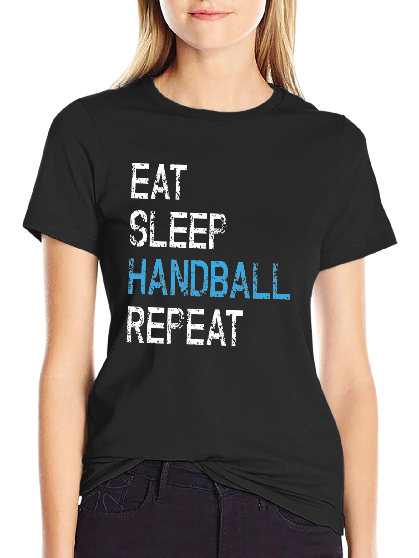 Eat Sleep Handball Repeat Graphic Tee
