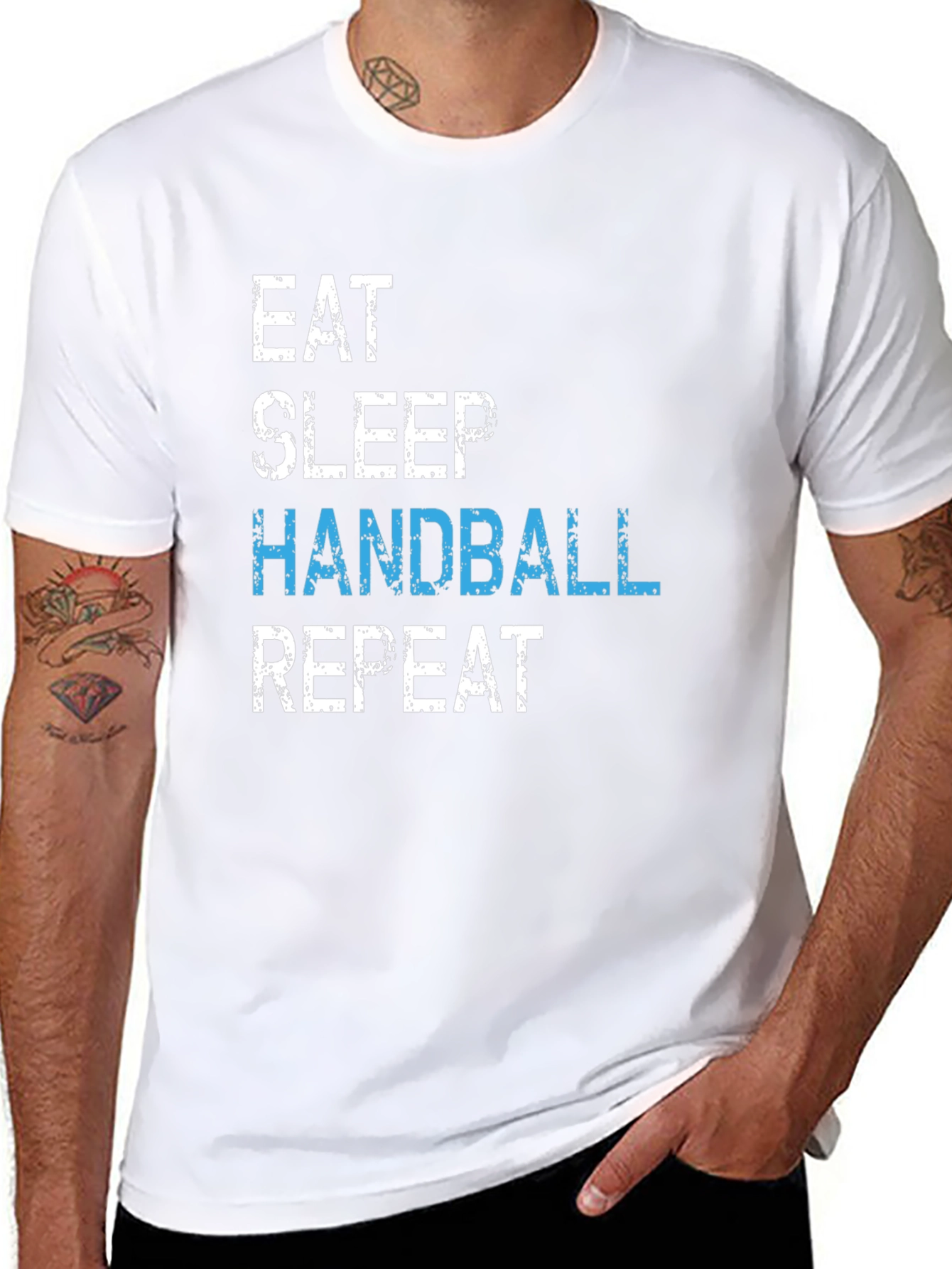 Eat Sleep Handball Repeat Graphic Tee