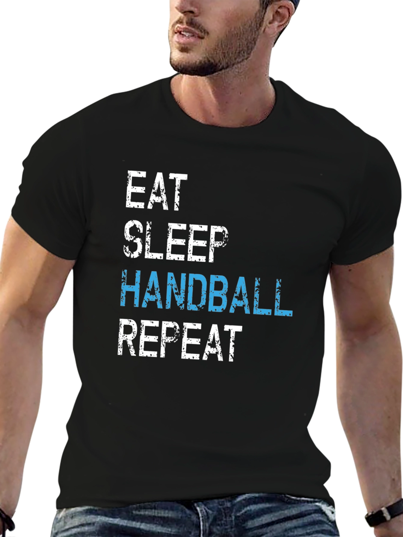 Eat Sleep Handball Repeat Graphic Tee