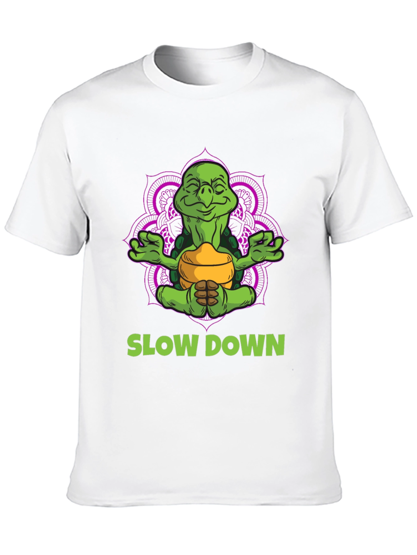 Meditating Turtle T-Shirt - Slow Down and Relax