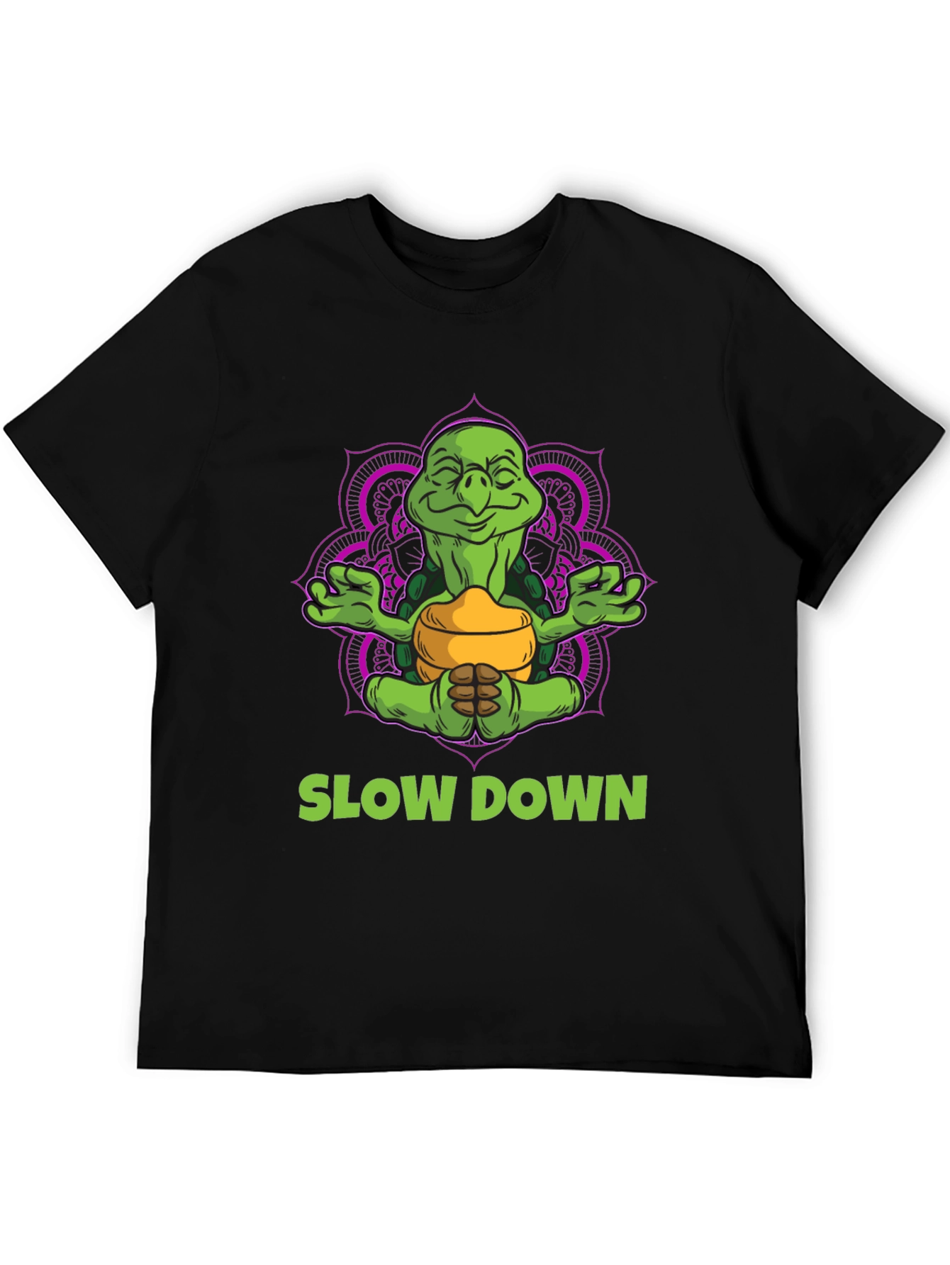 Meditating Turtle T-Shirt - Slow Down and Relax