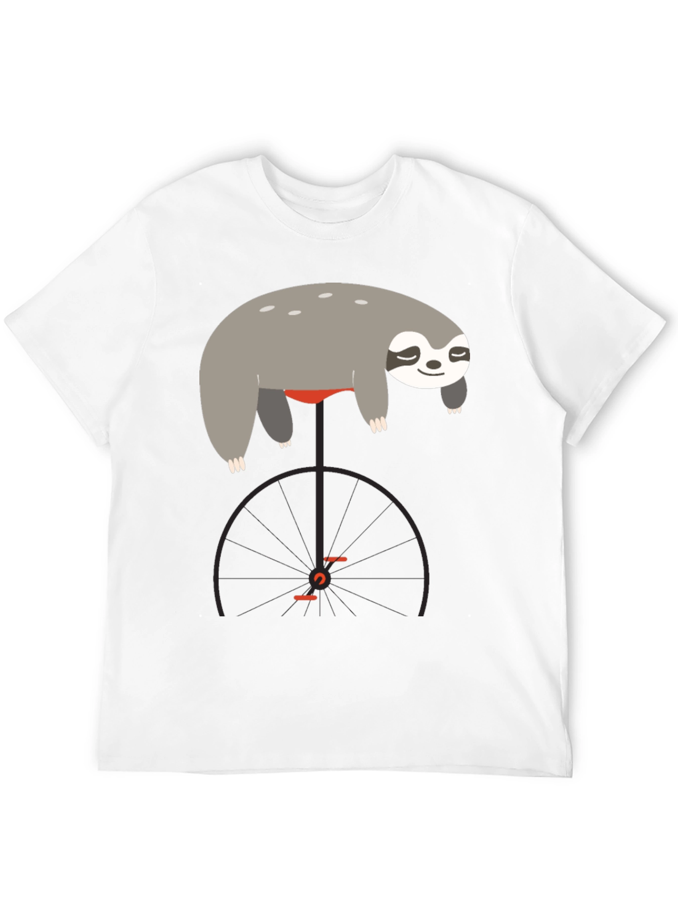 Sloth on Unicycle Graphic T-Shirt