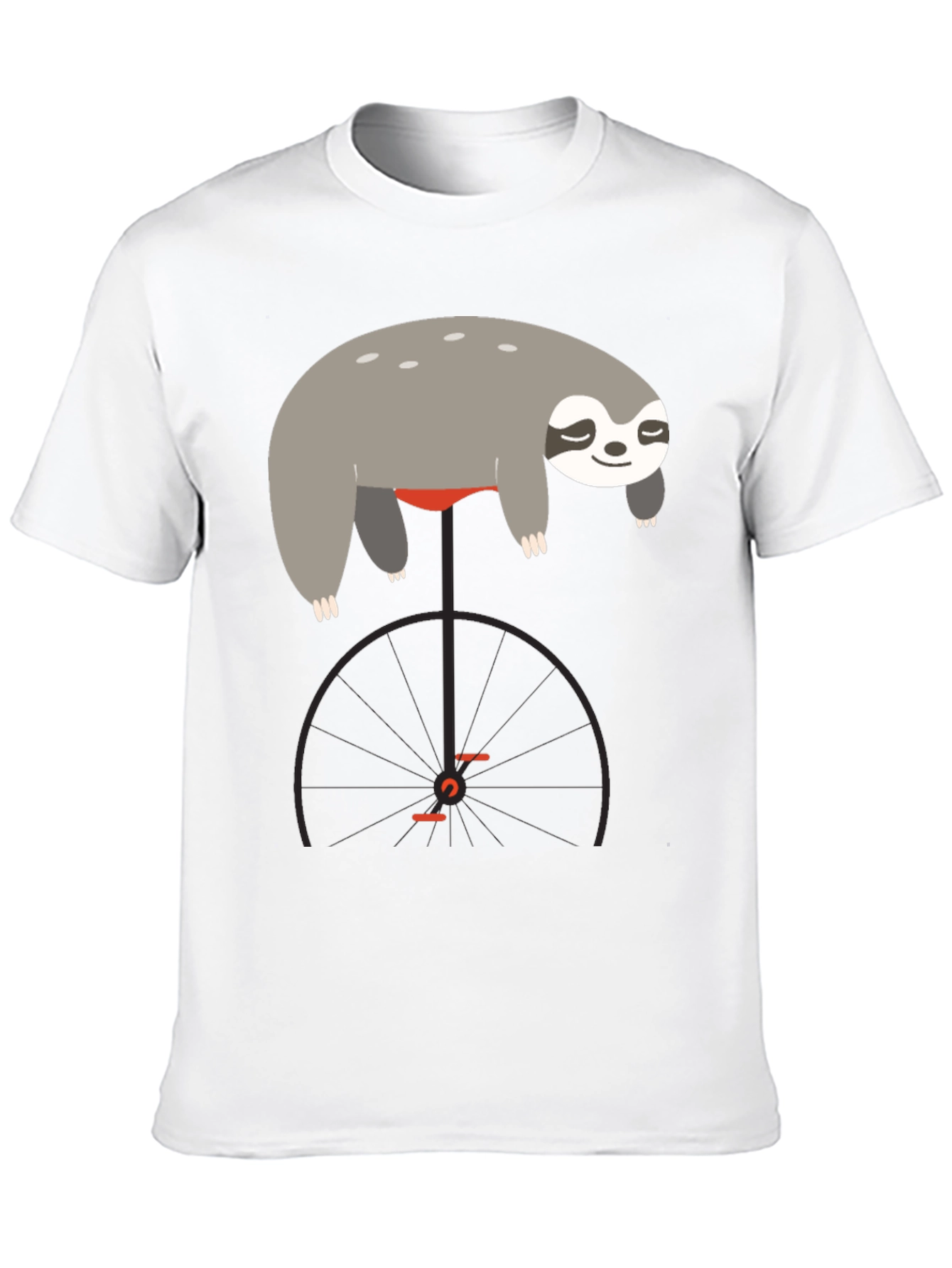 Sloth on Unicycle Graphic T-Shirt