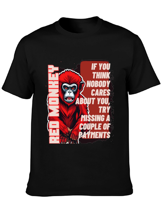 Red Monkey Graphic T-Shirt - Funny Sarcastic Tee