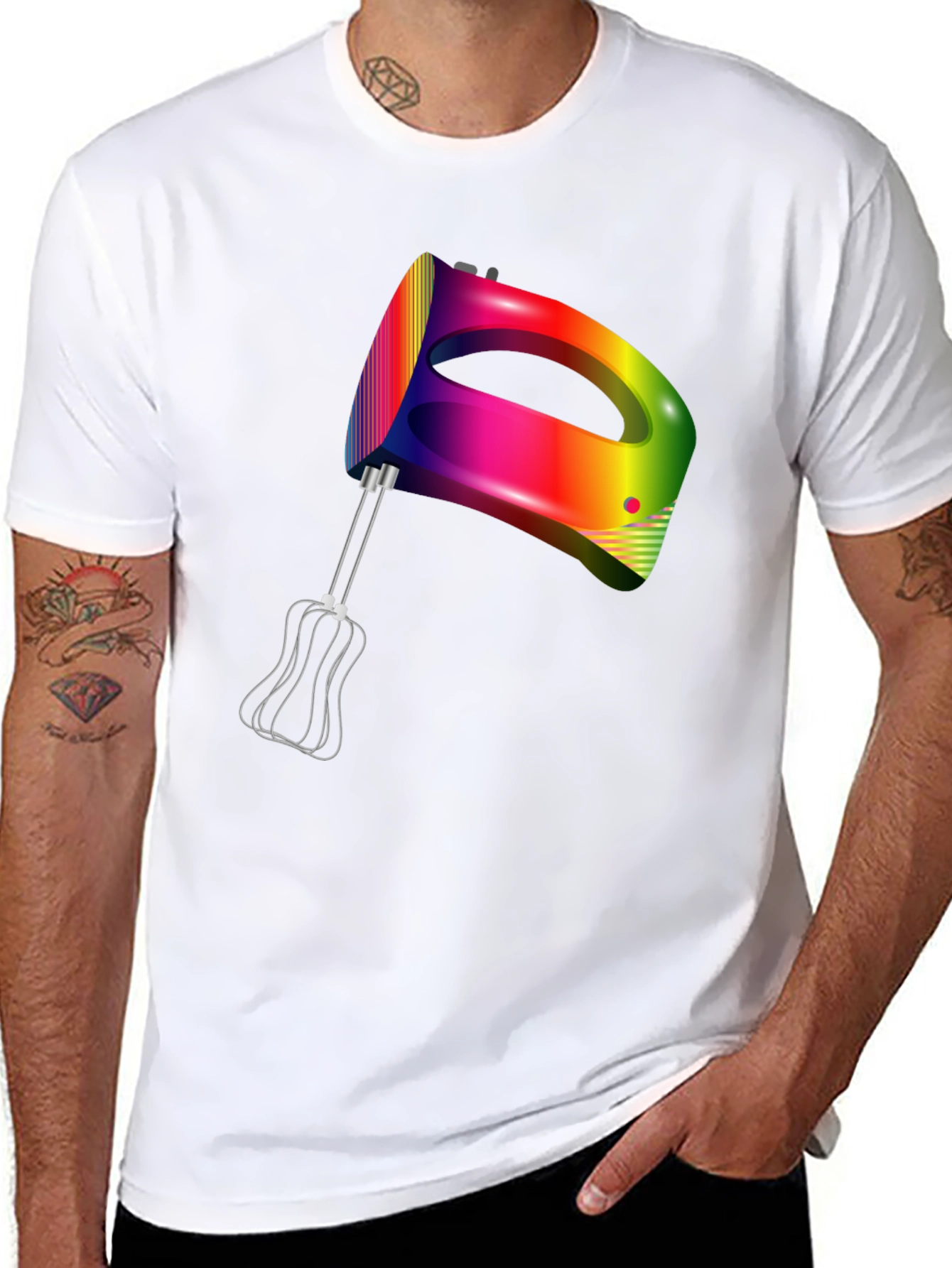 Rainbow Mixer Graphic T-Shirt - Unique Design