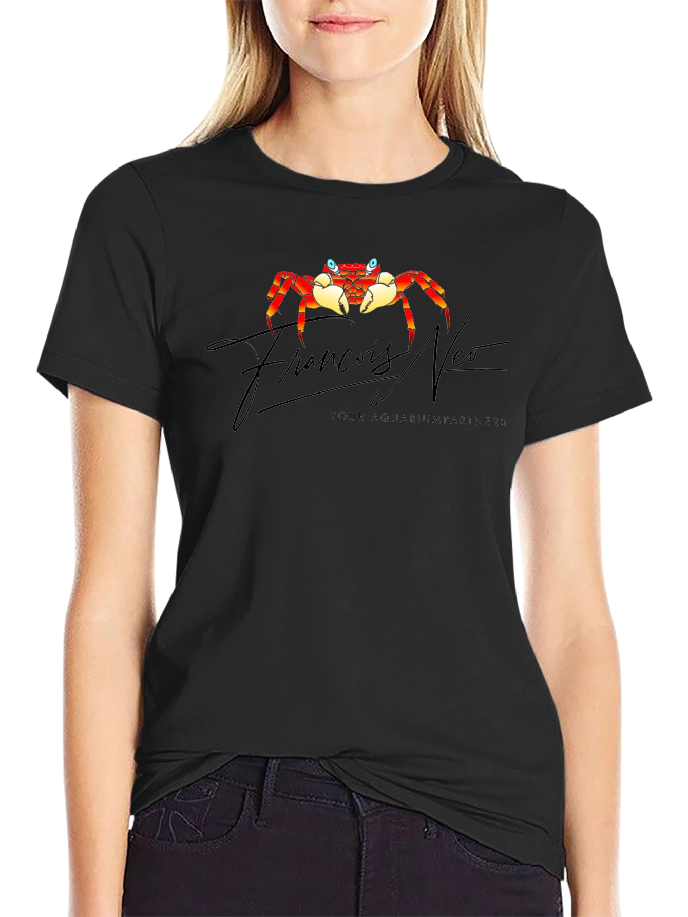 Francois Neo Crab Graphic Black T-Shirt