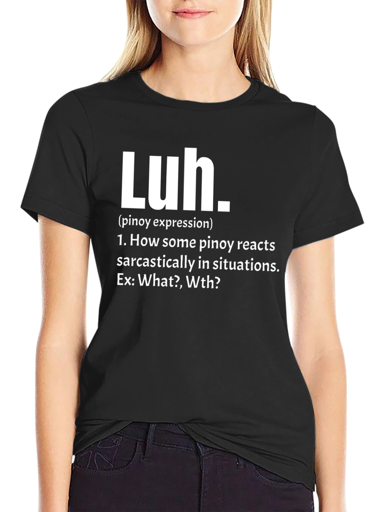 Pinoy Expression Luh Black T-Shirt