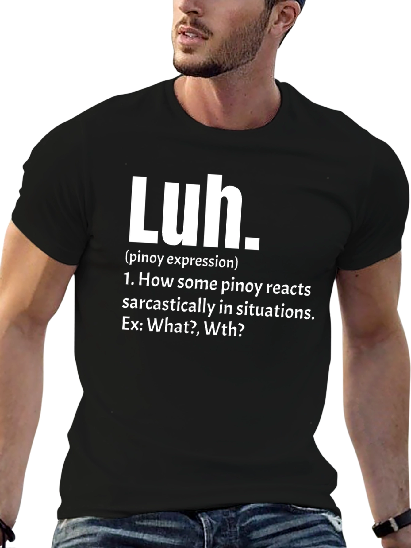 Pinoy Expression Luh Black T-Shirt