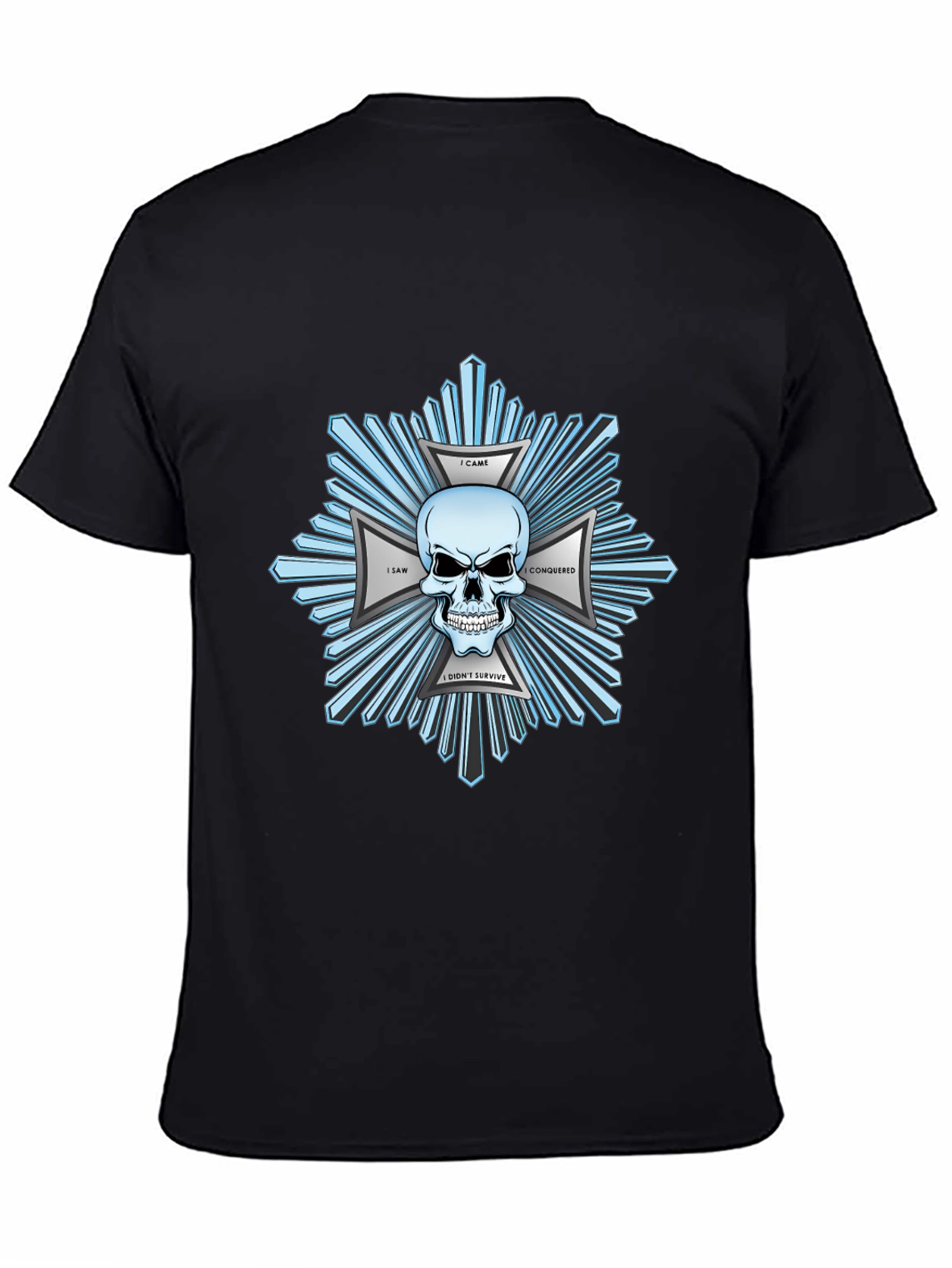 Skull & Crossbones Graphic Print Black T-Shirt