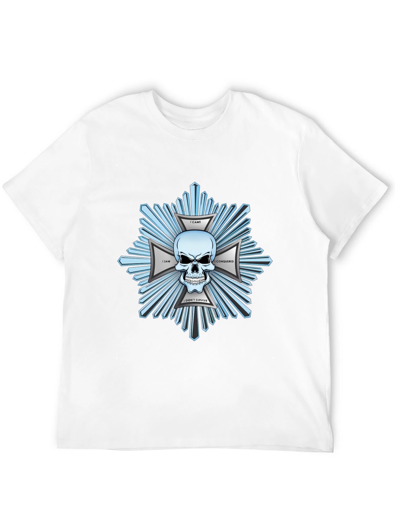 Skull & Crossbones Graphic Print Black T-Shirt