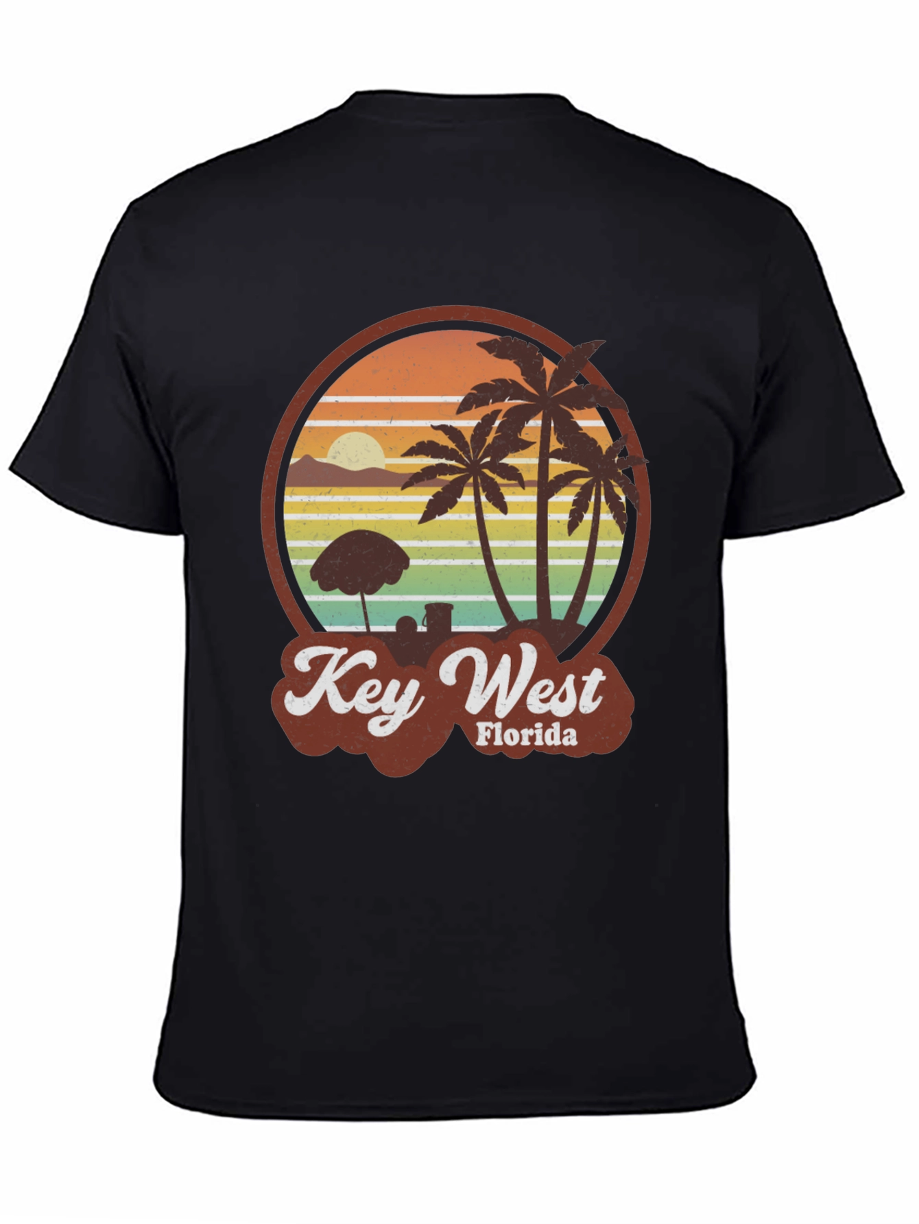 Key West Florida Palm Tree Retro Graphic T-Shirt