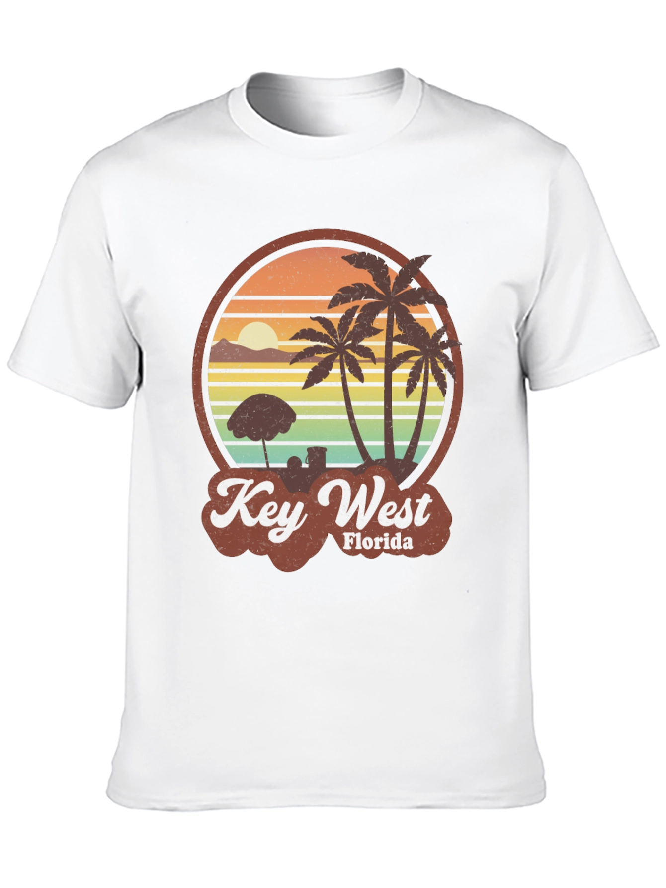 Key West Florida Palm Tree Retro Graphic T-Shirt