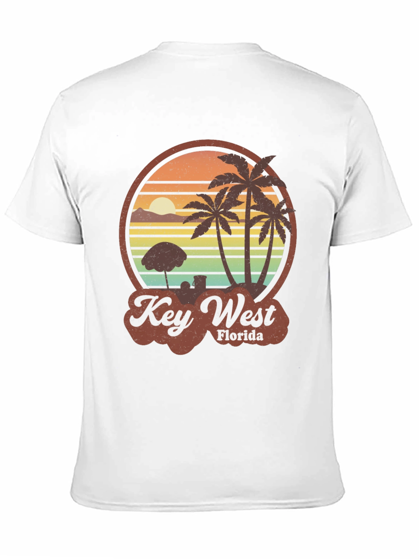 Key West Florida Palm Tree Retro Graphic T-Shirt