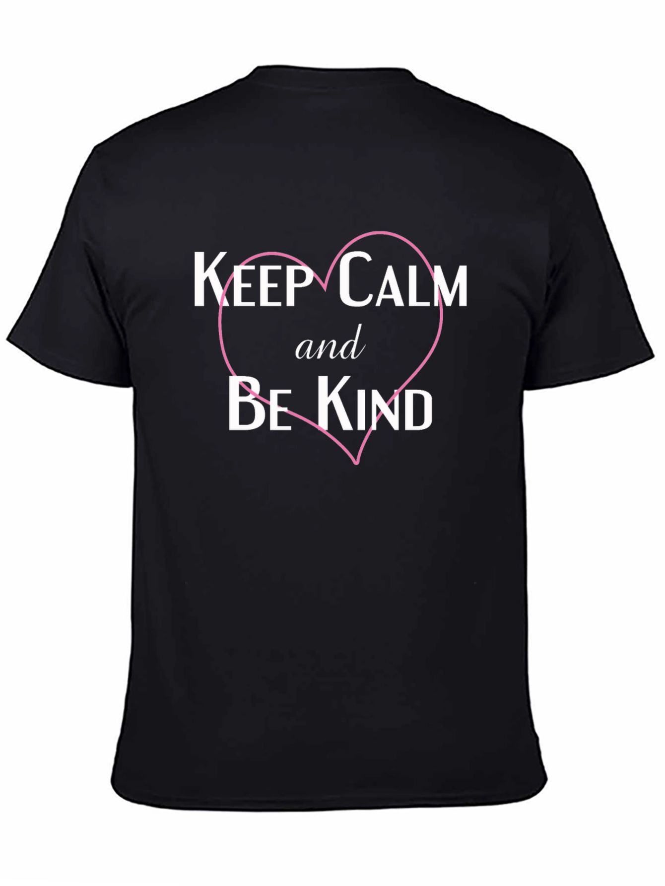 Keep Calm and Be Kind Black Graphic Tee