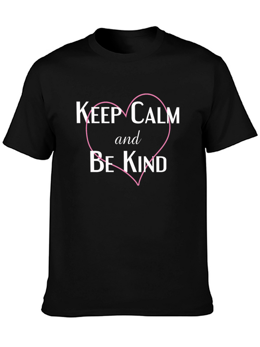 Keep Calm and Be Kind Black Graphic Tee