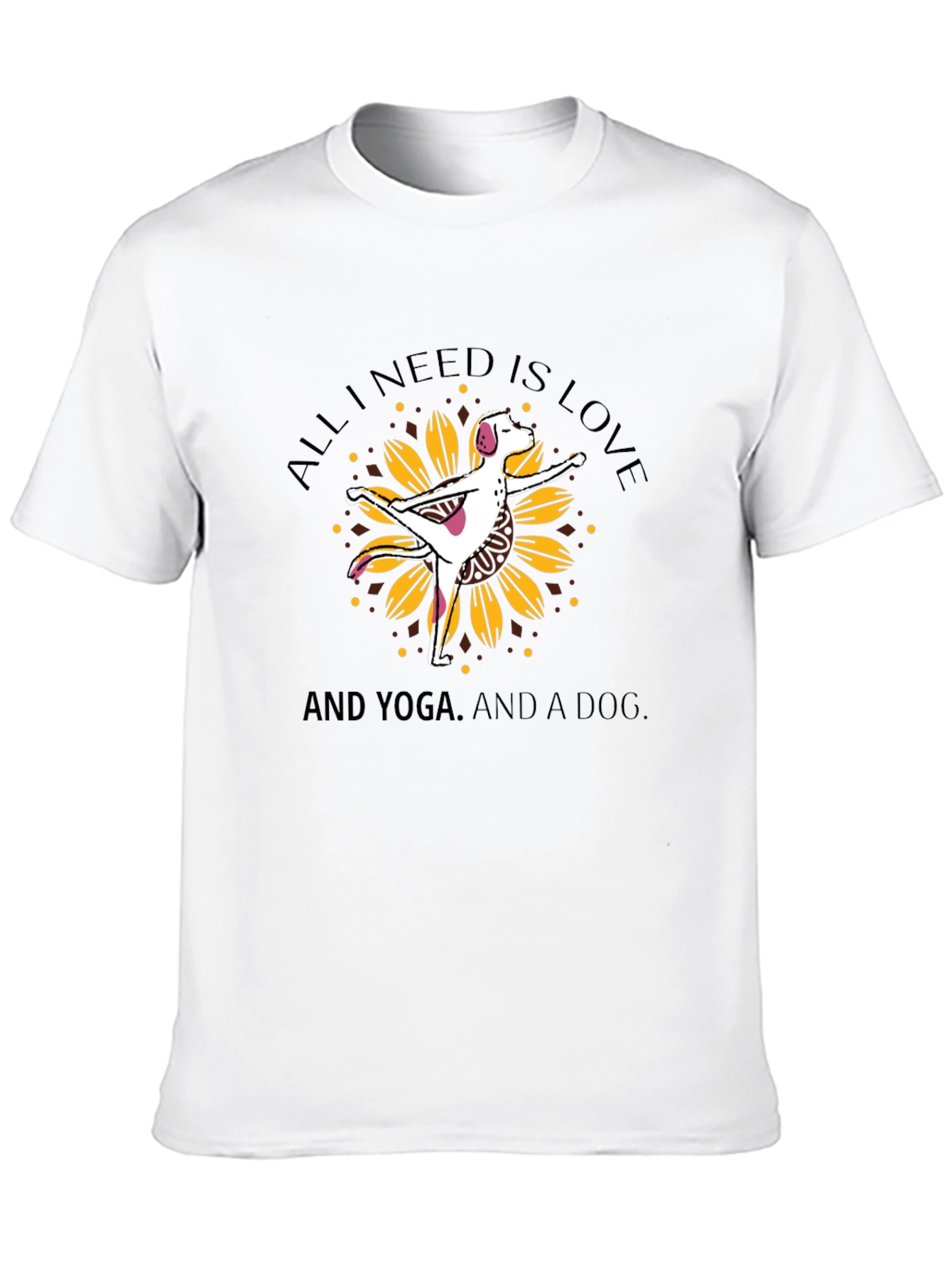 Yoga Dog Sunflower Graphic Tee