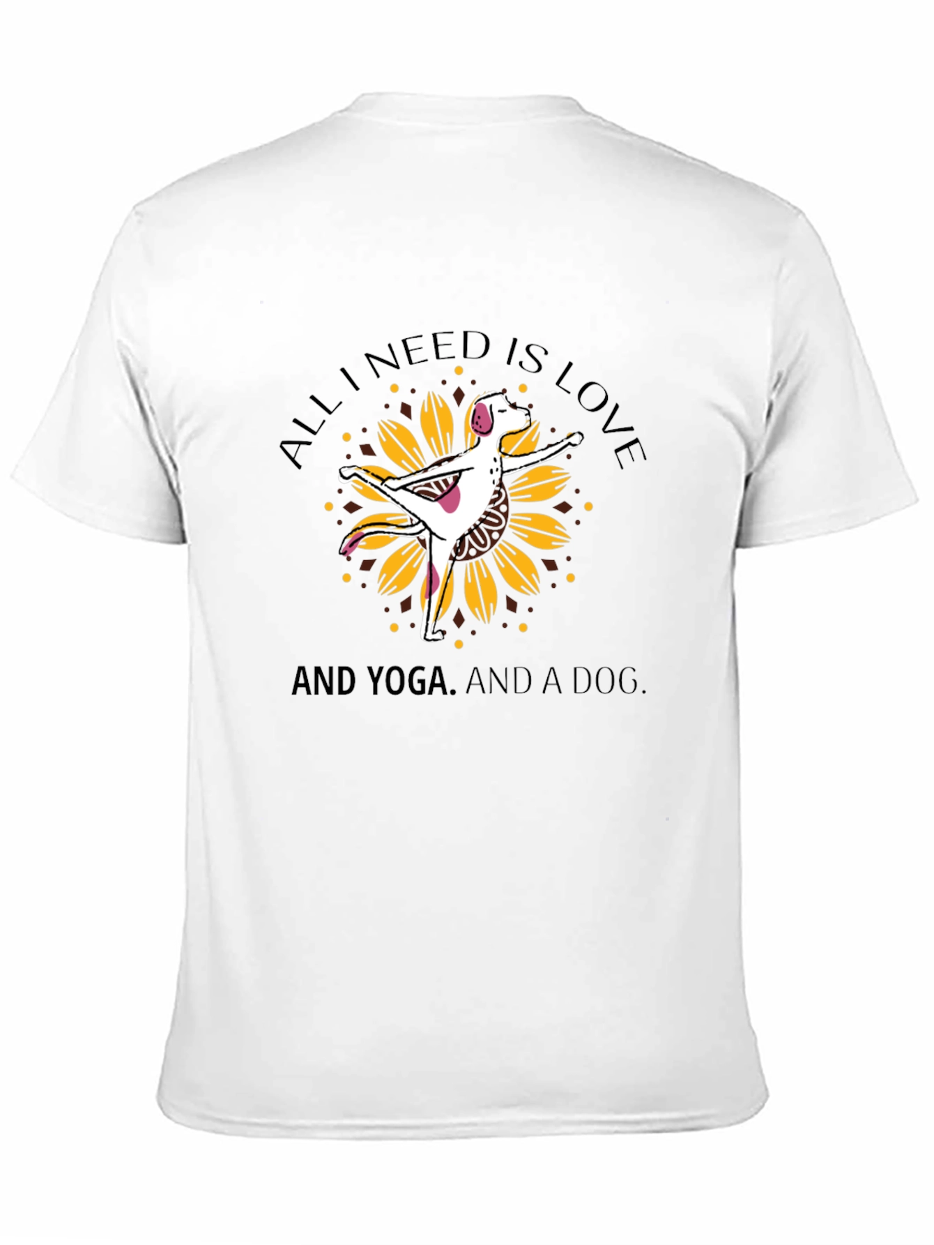 Yoga Dog Sunflower Graphic Tee
