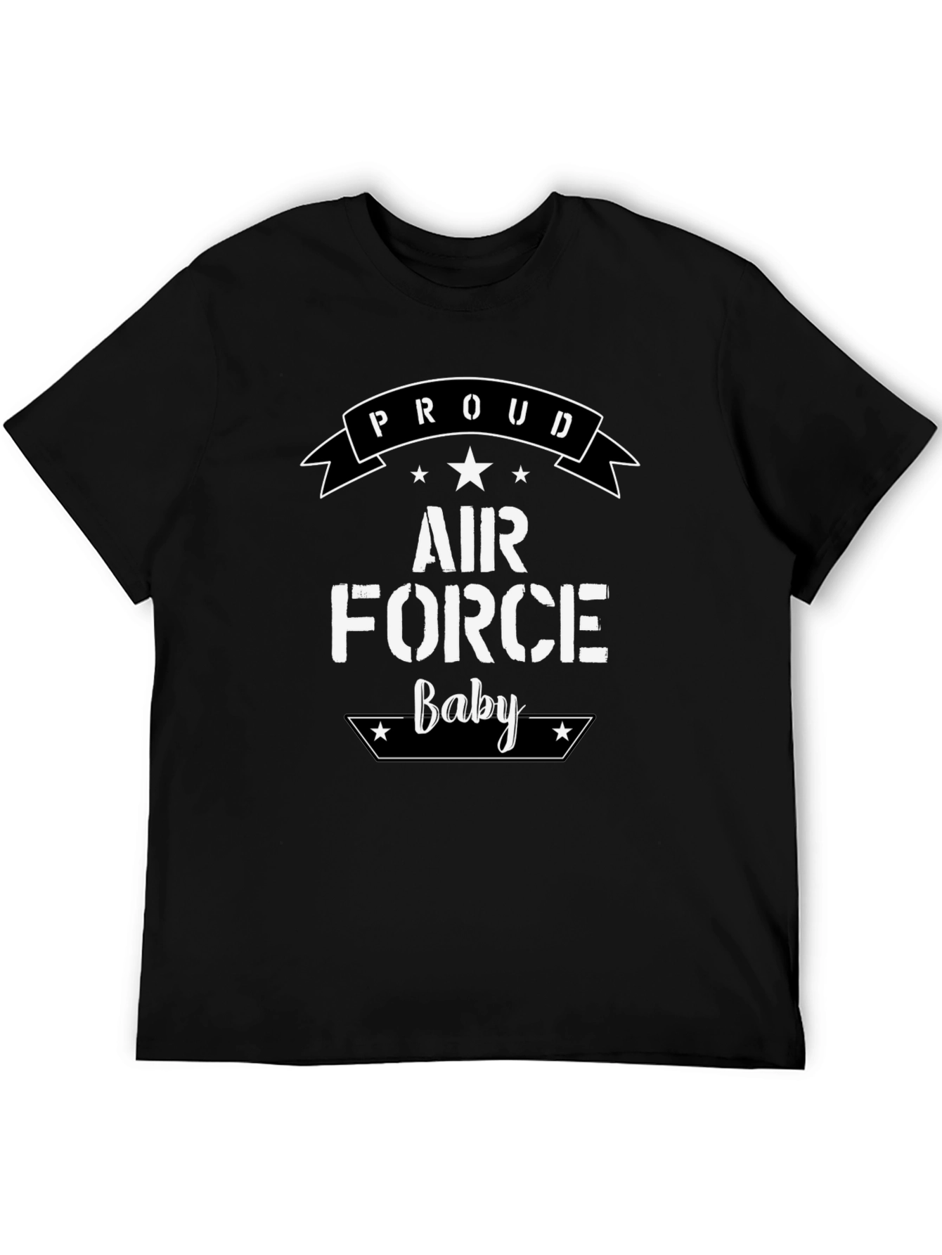 Proud Air Force Baby Black T-Shirt