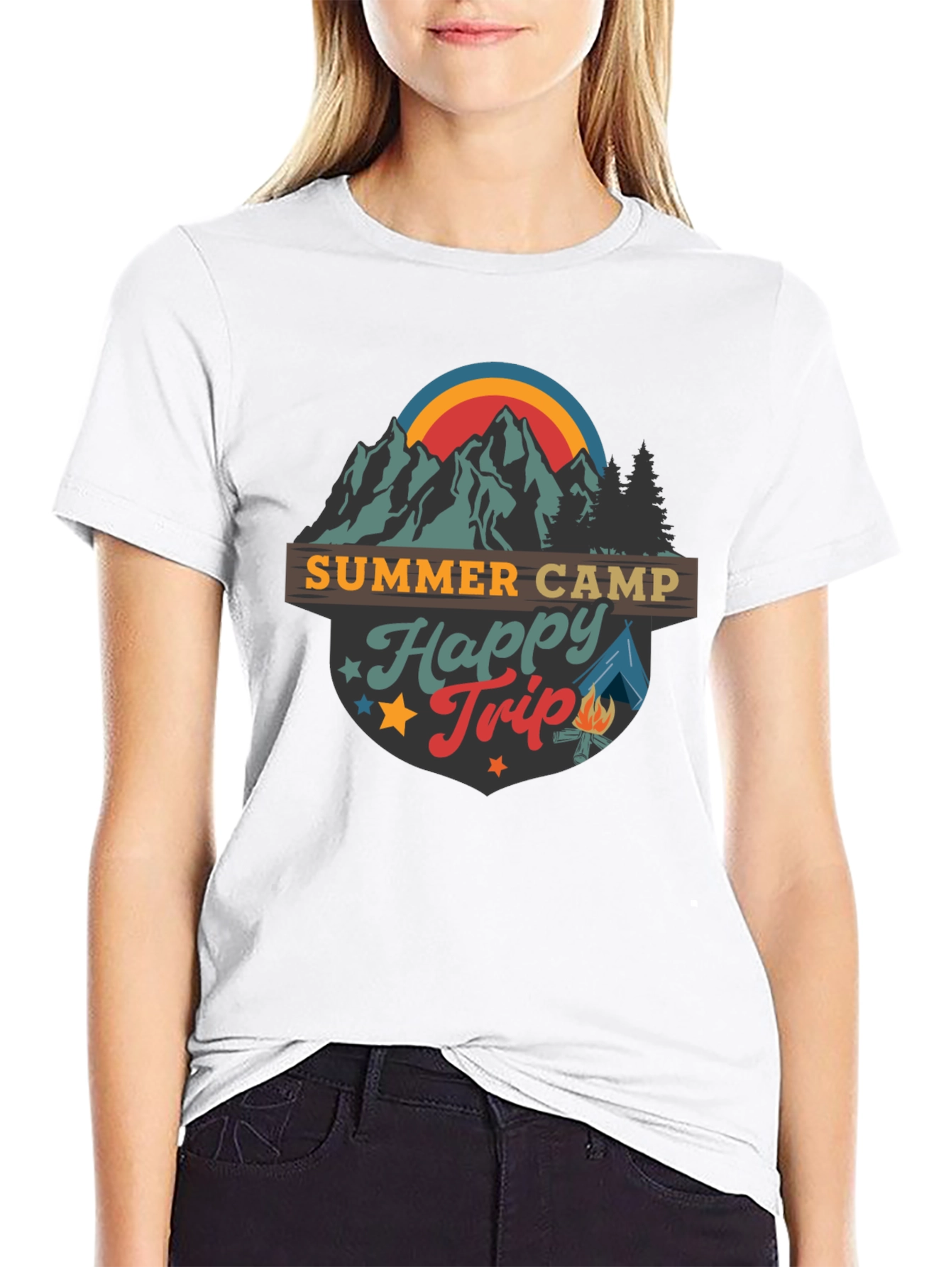 Summer Camp Happy Trip Graphic T-Shirt