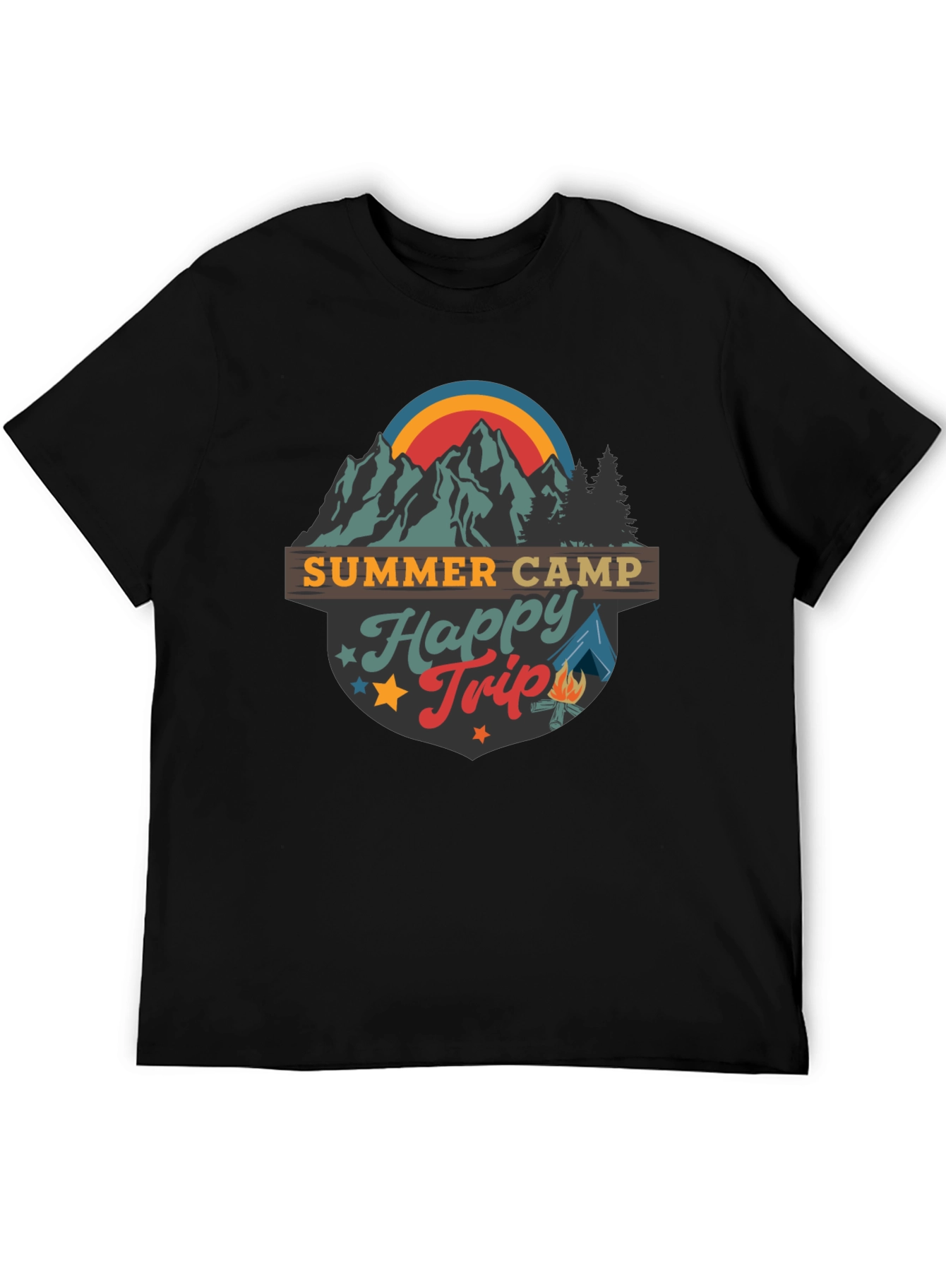 Summer Camp Happy Trip Graphic T-Shirt