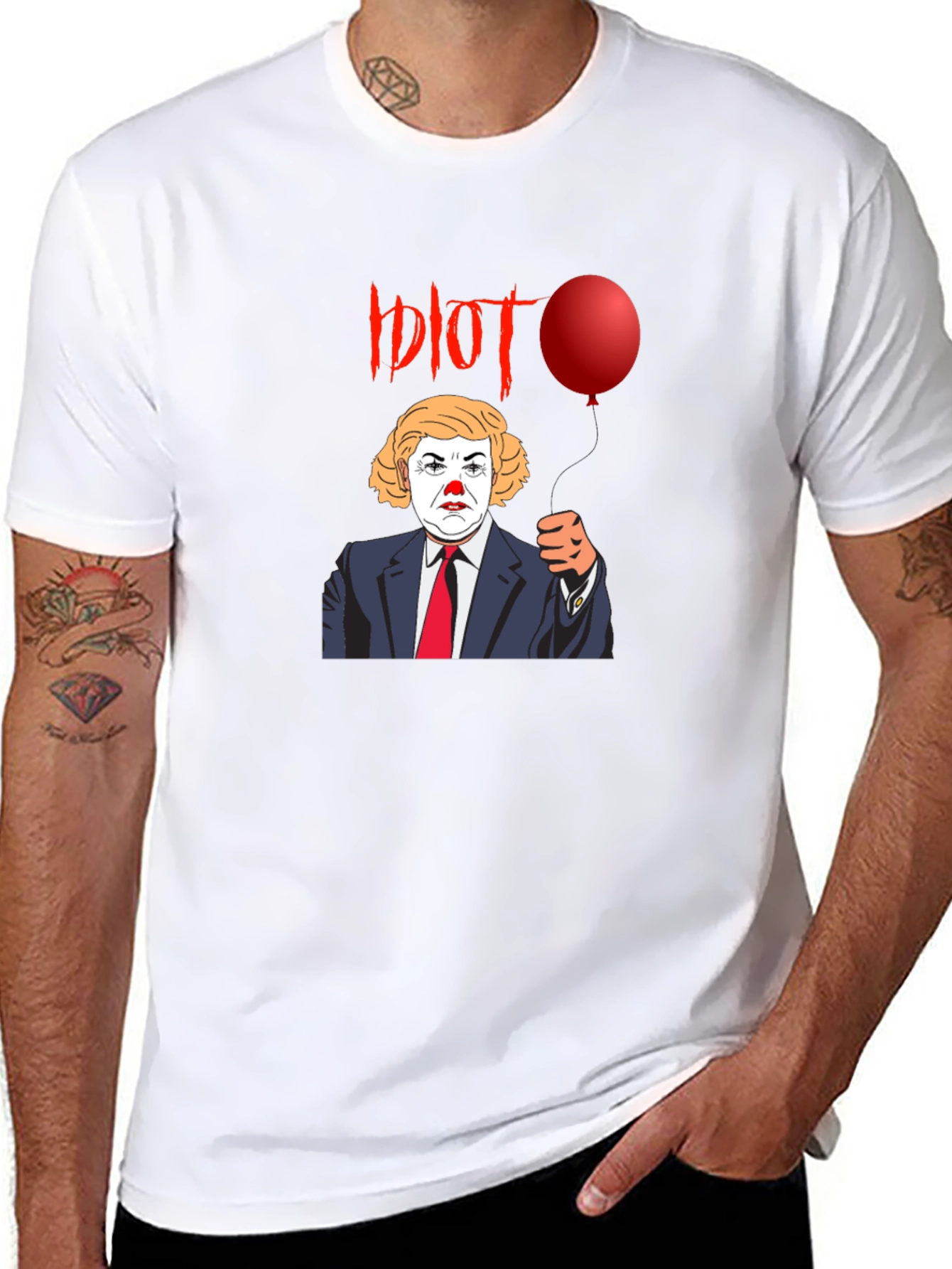 Political Clown Graphic Tee - Anti-Trump Statement Shirt
