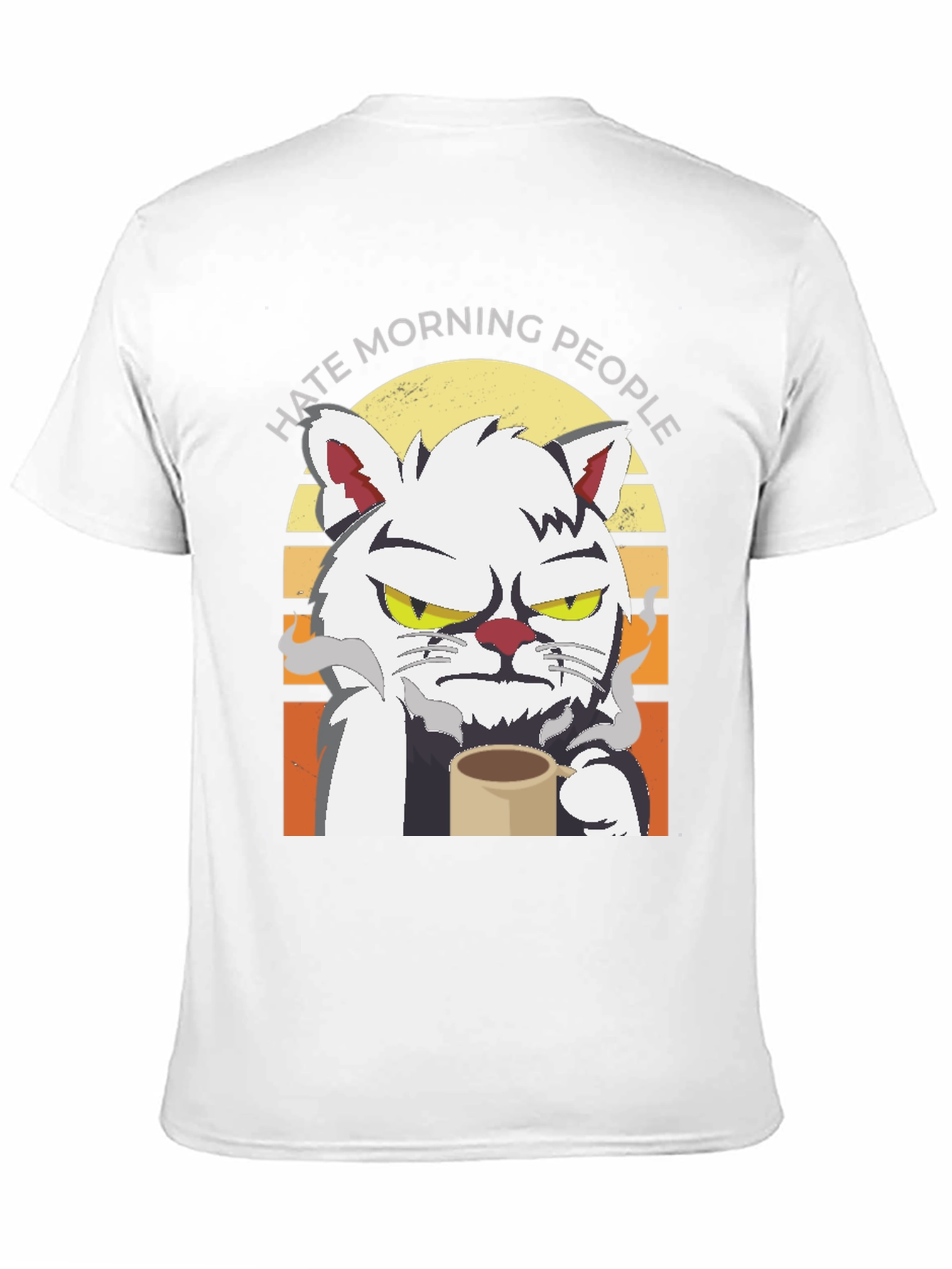 Hate Morning People Cat T-Shirt