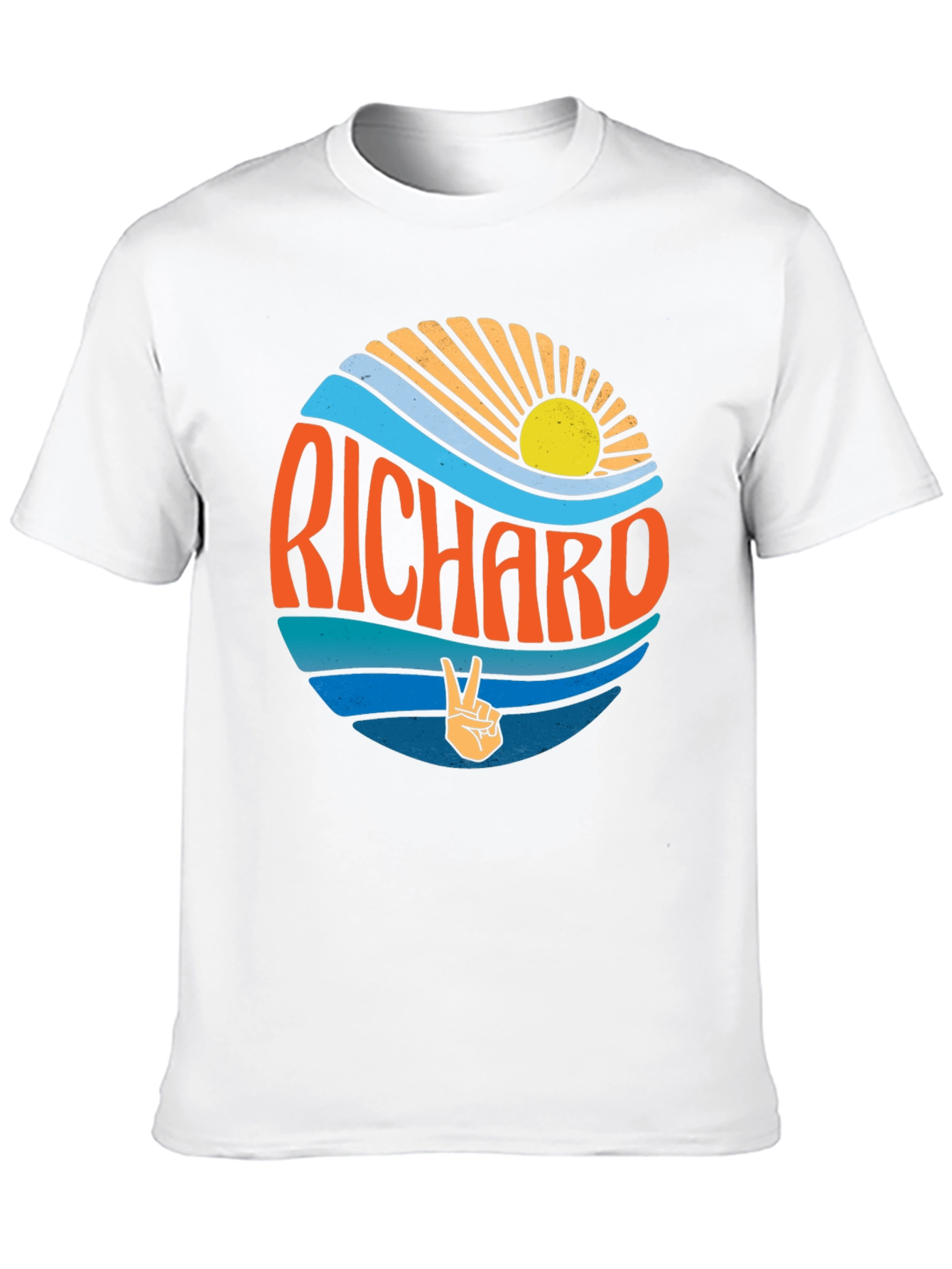 Retro Richard Graphic Tee - Black Crew Neck