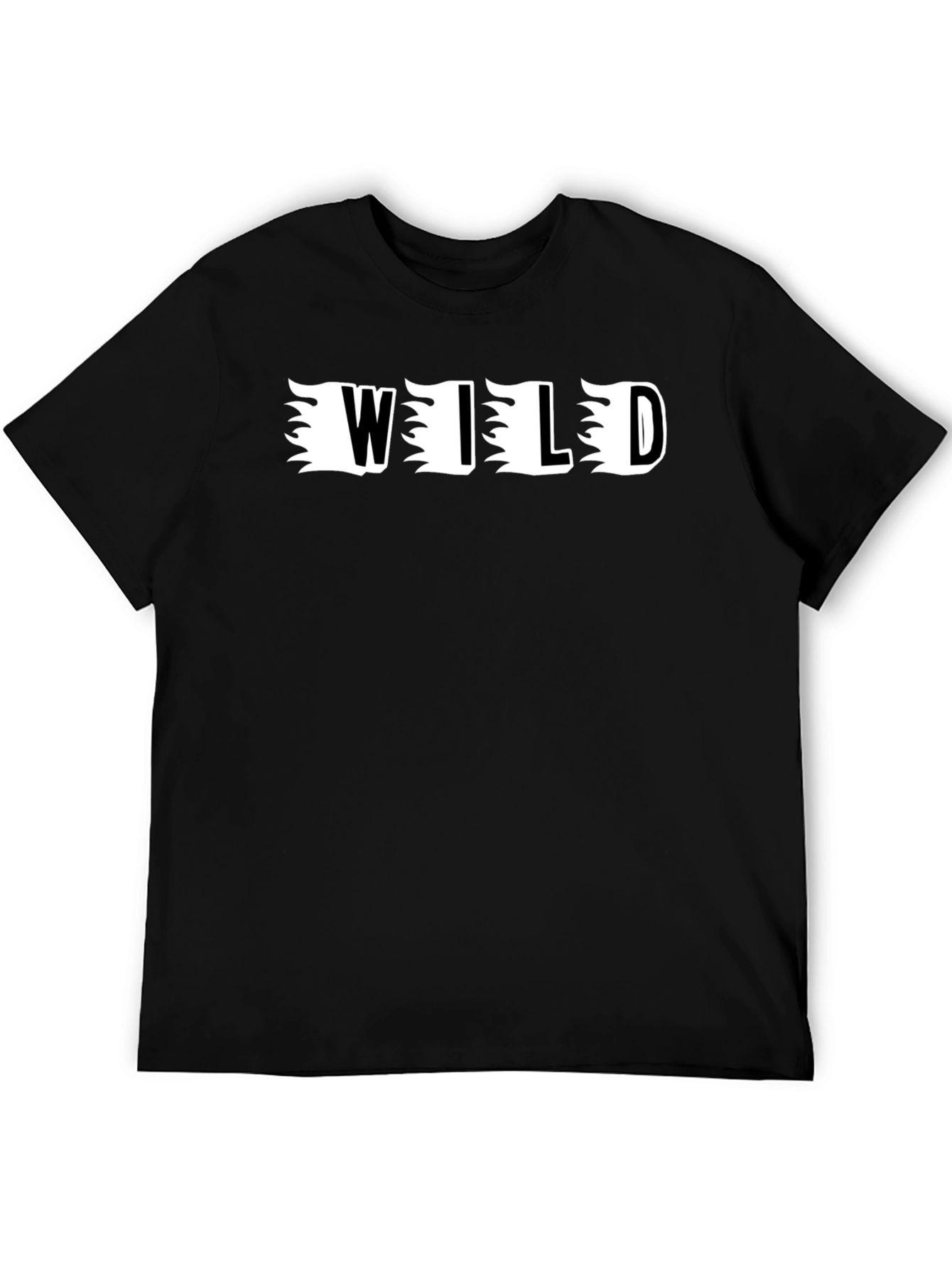 Mens Black WILD Graphic Tee