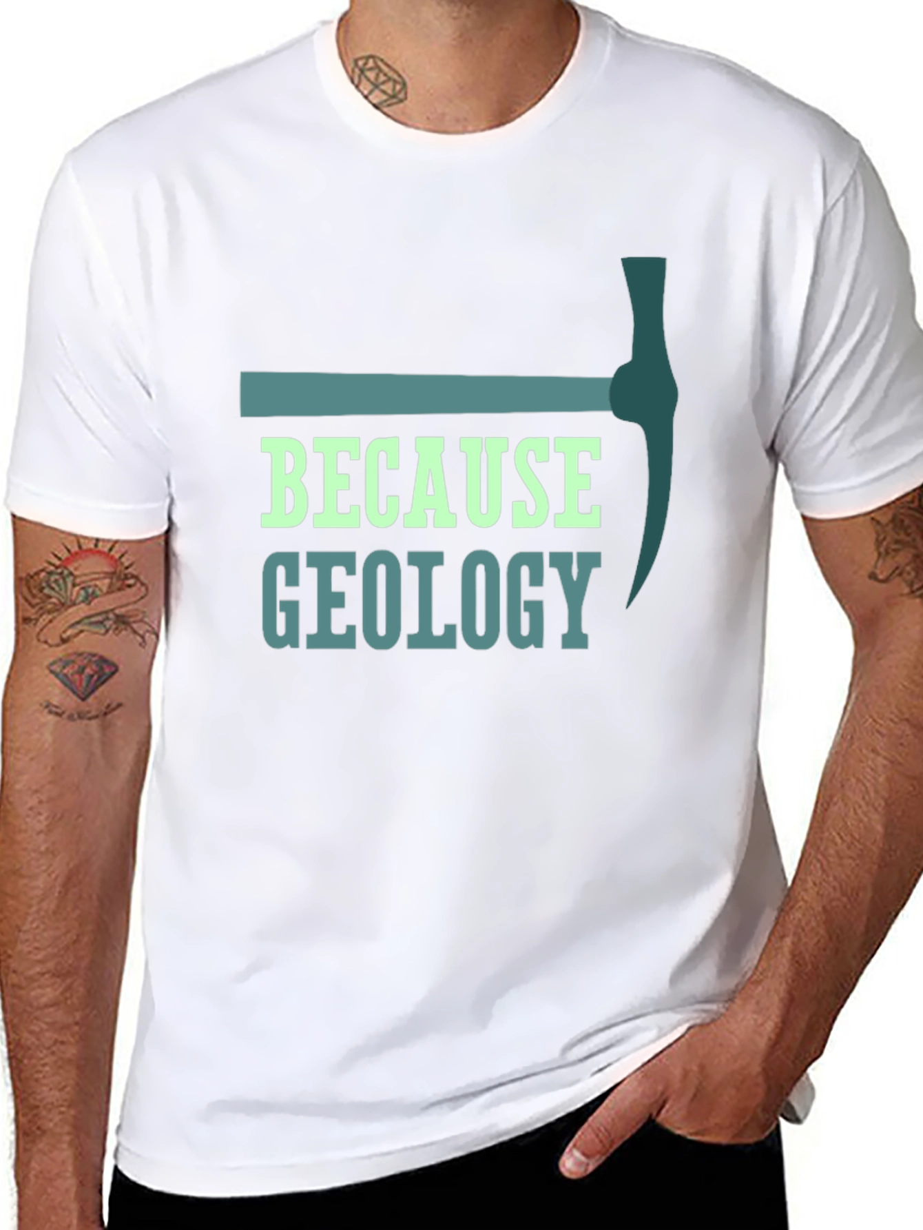 Geology Pickaxe T-Shirt - Because Geology Tee