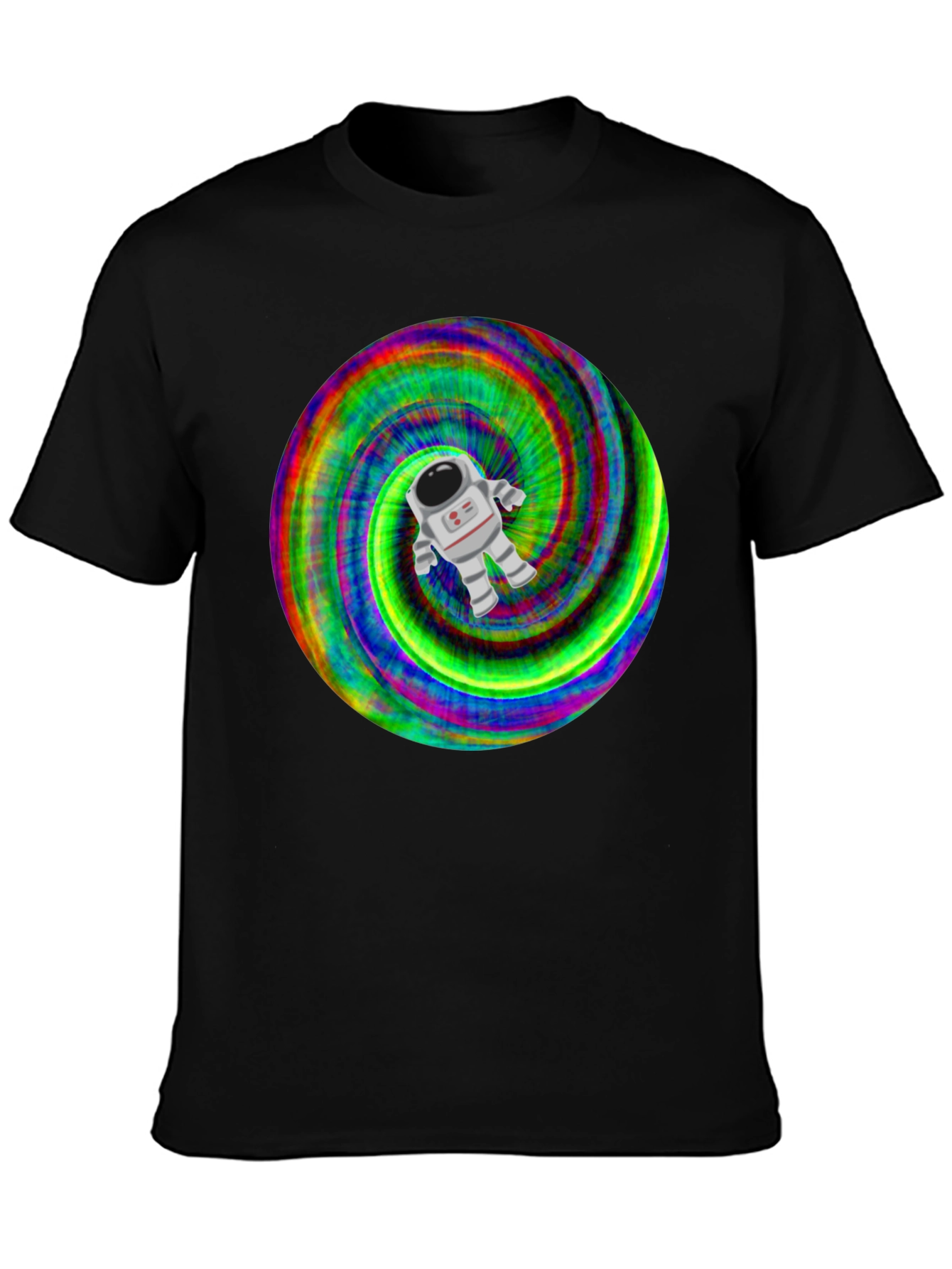 Astronaut Tie-Dye Swirl Graphic T-Shirt