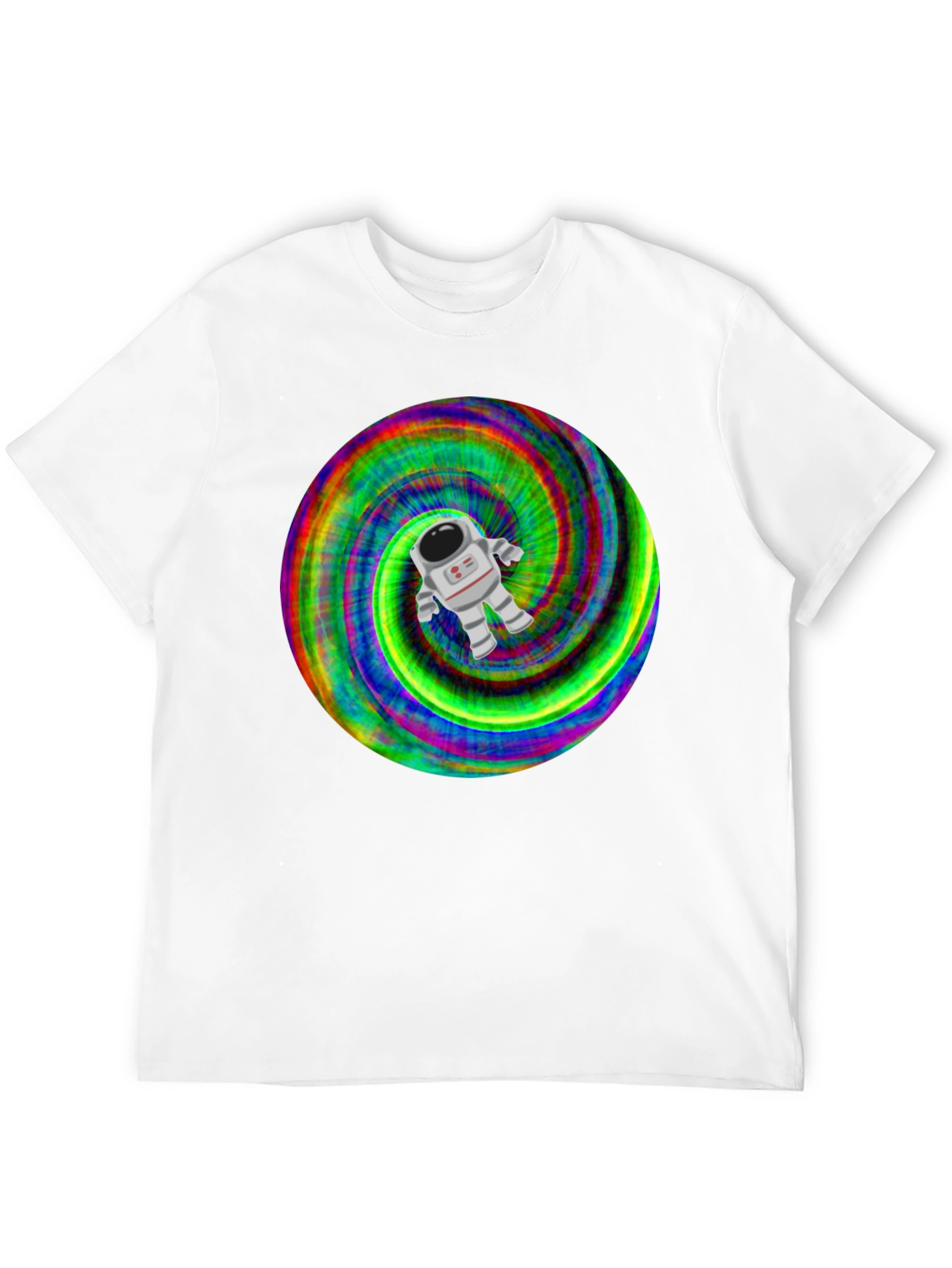 Astronaut Tie-Dye Swirl Graphic T-Shirt