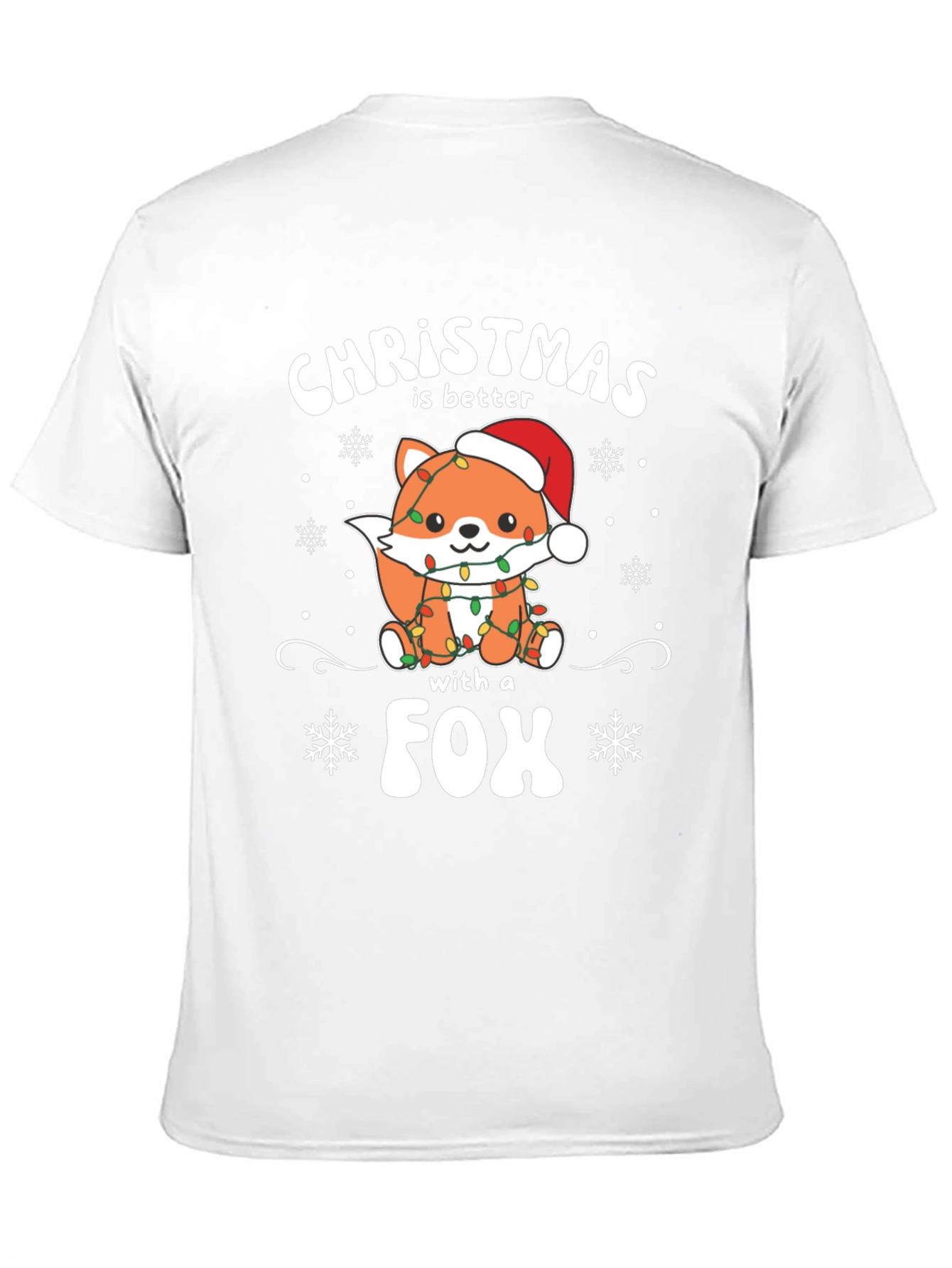 Christmas Fox T-Shirt - Holiday Graphic Tee