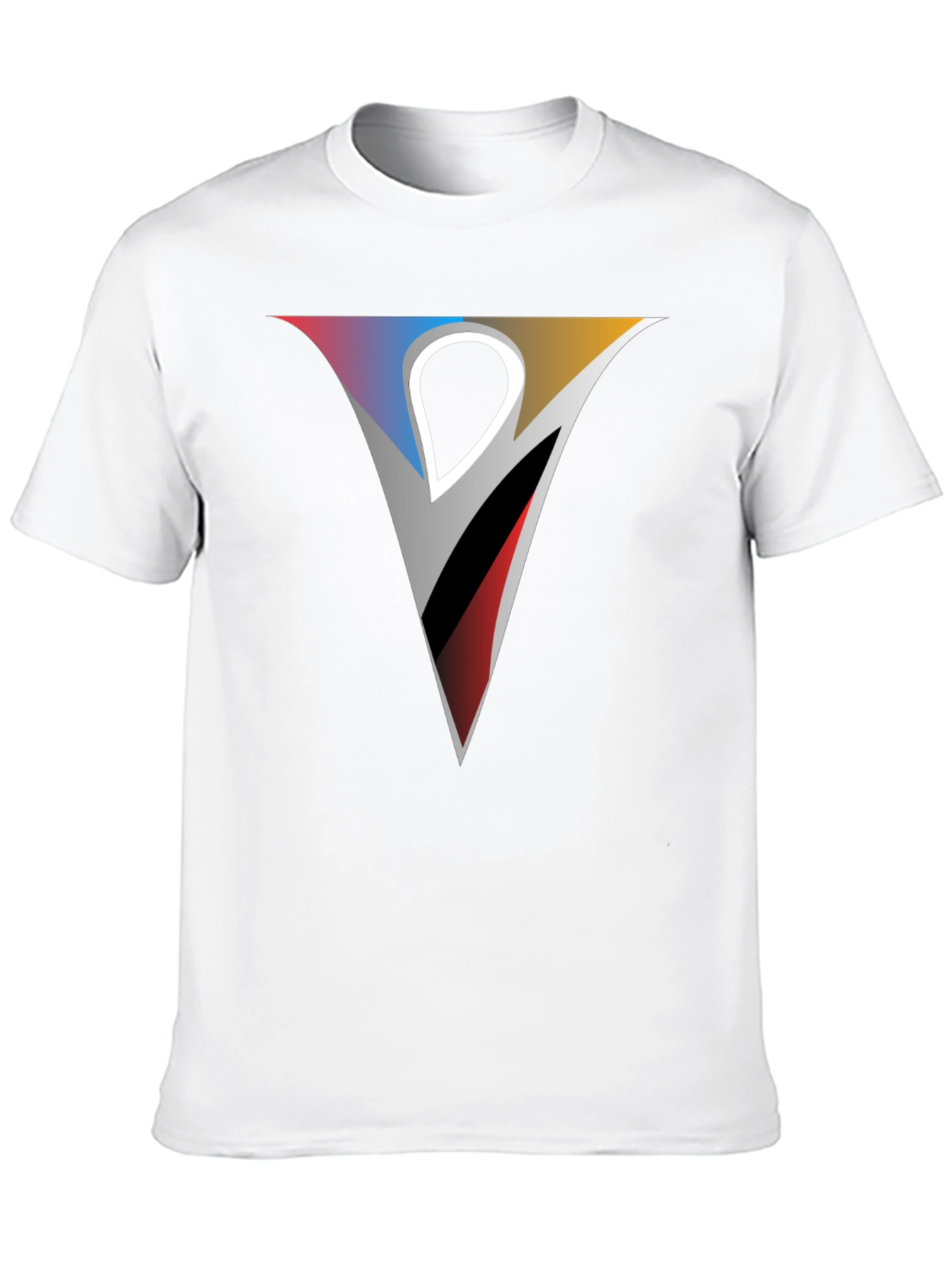 Geometric V Graphic Tee - Modern Style