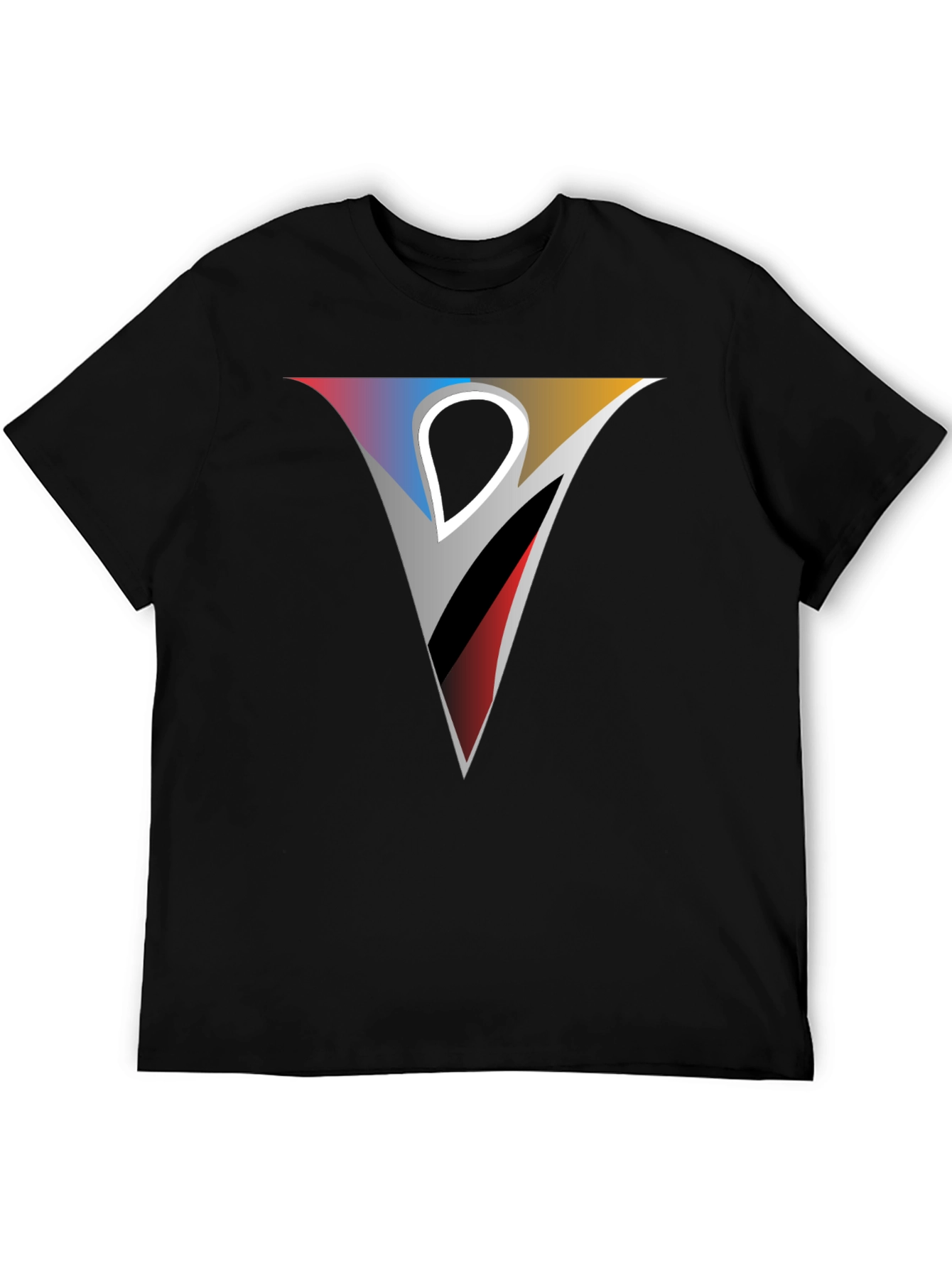 Geometric V Graphic Tee - Modern Style
