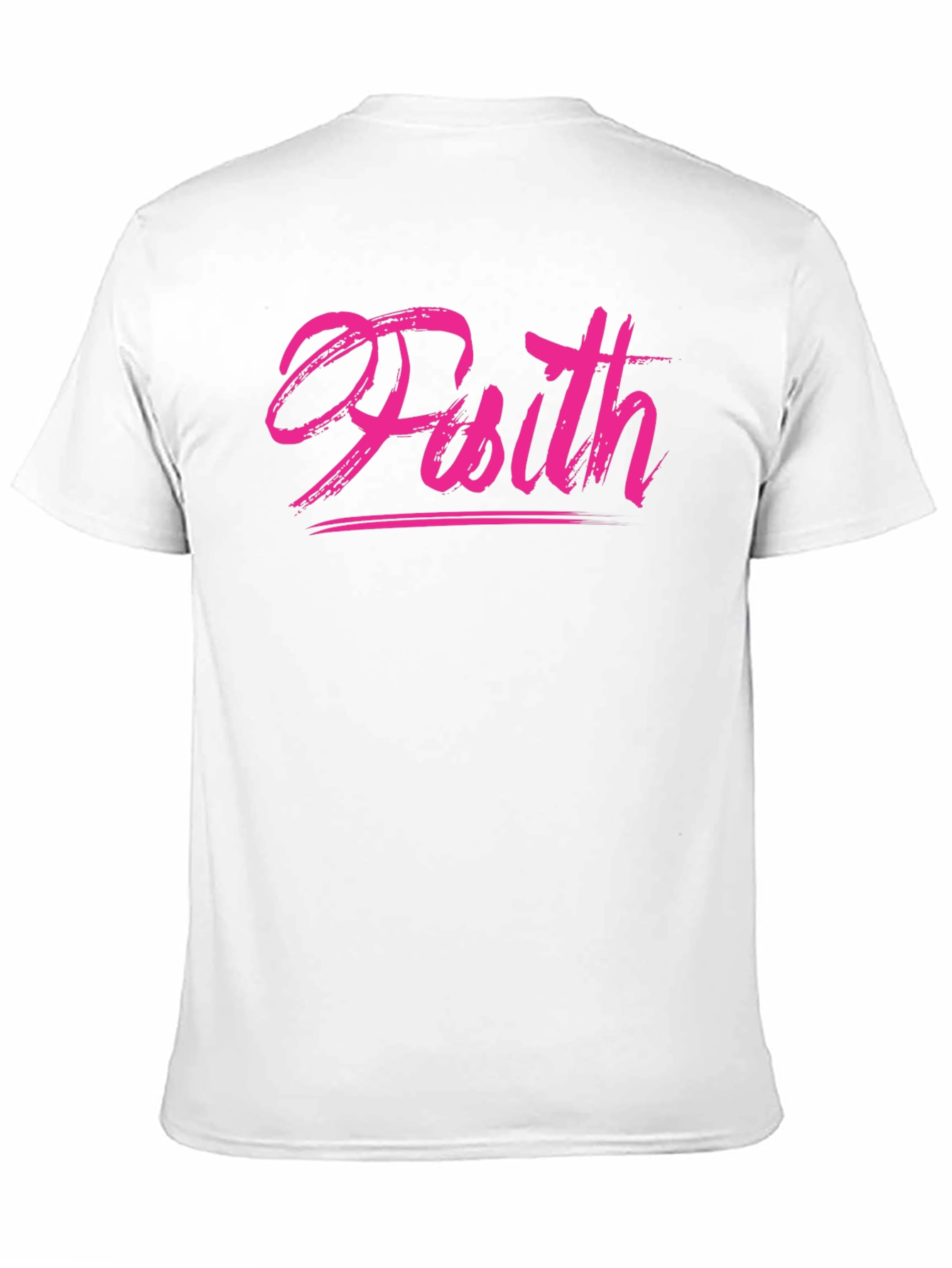 Faith Brush Script Black T-Shirt