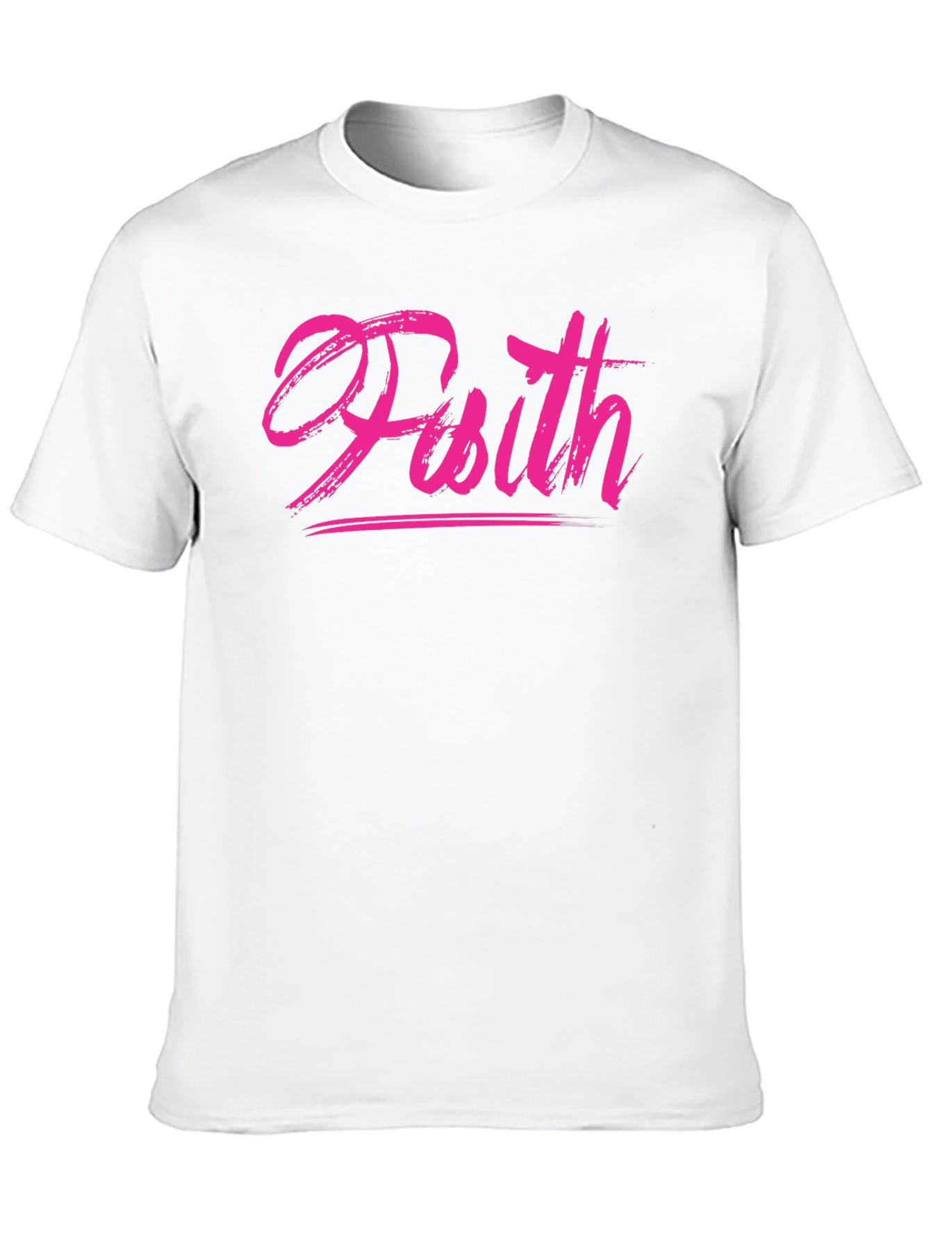 Faith Brush Script Black T-Shirt